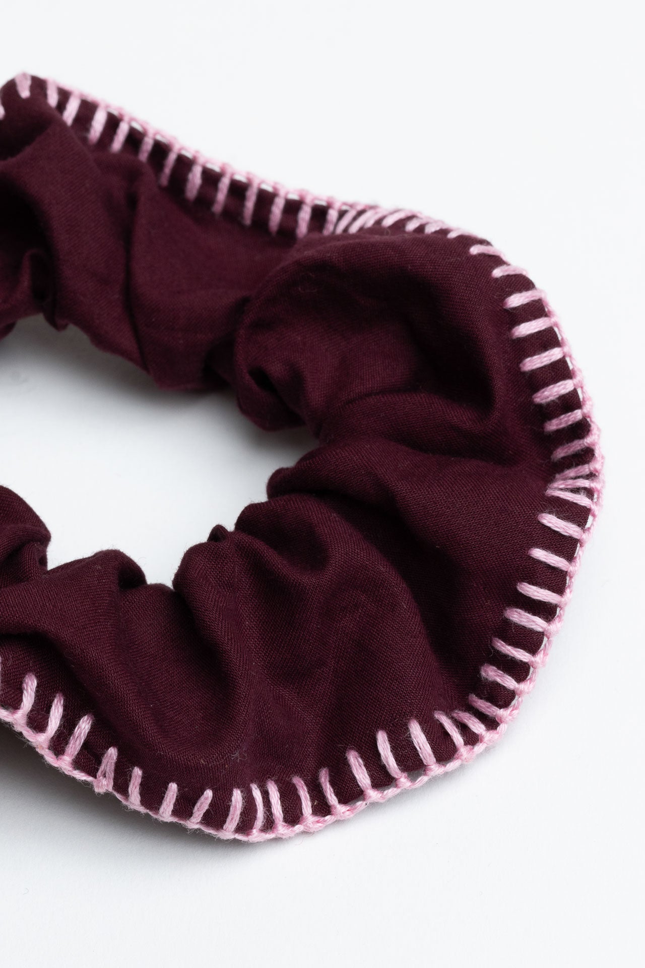 scrunchie - MEDINA cotton - bordeaux hbik