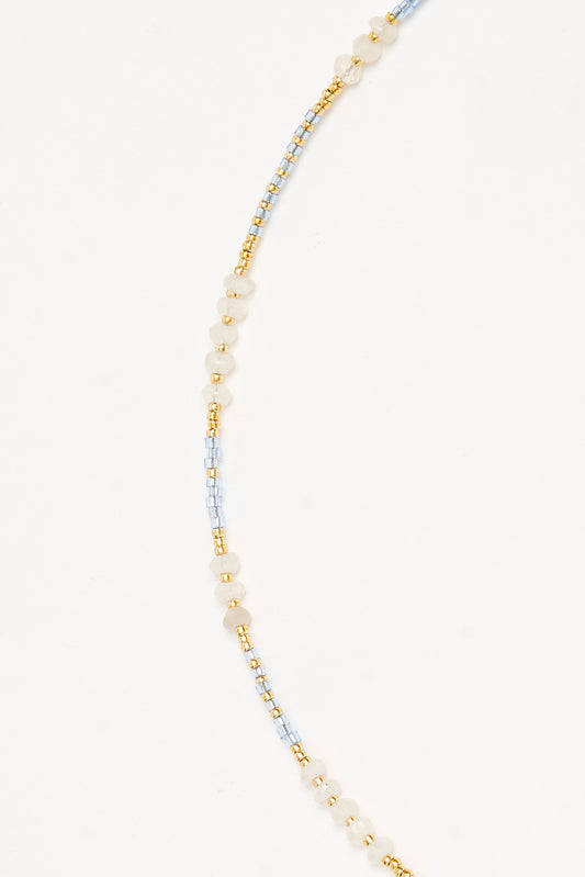 necklace - DINA moonstone - sky blue