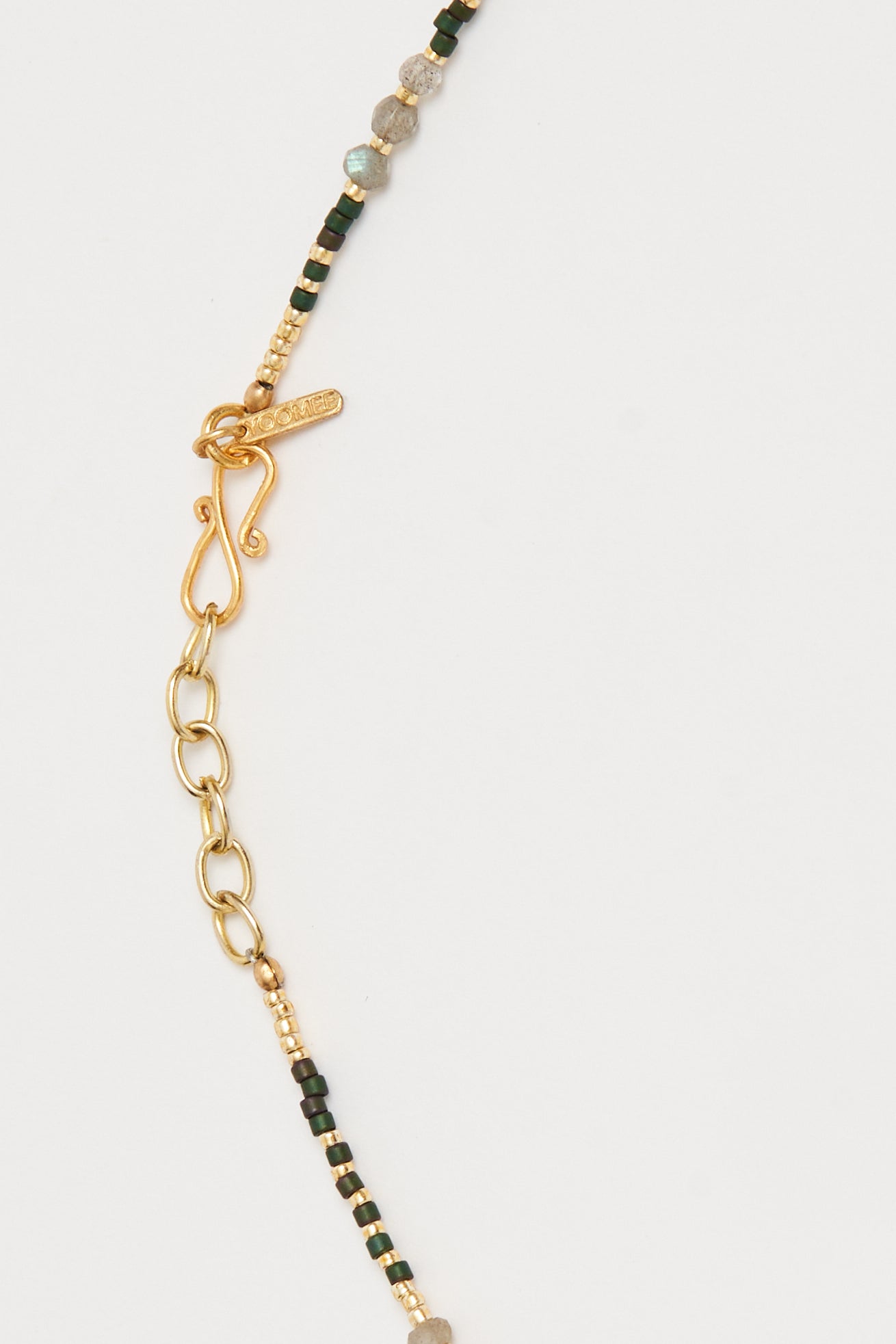 necklace - DINA labradorite - emerald