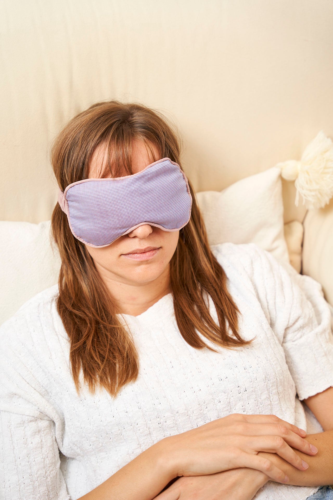 eye mask - RAHA mini squared - rose blue