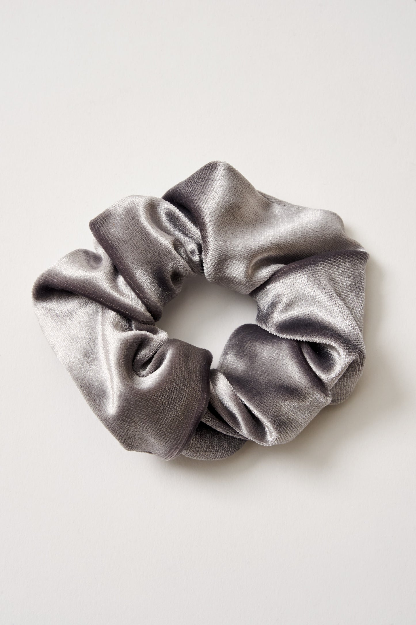 scrunchie - MEDINA velvet - silver grey