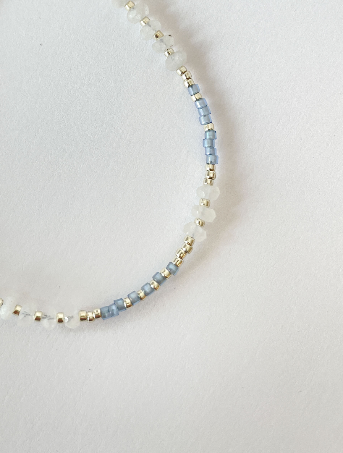 necklace - DINA moonstone - sky blue