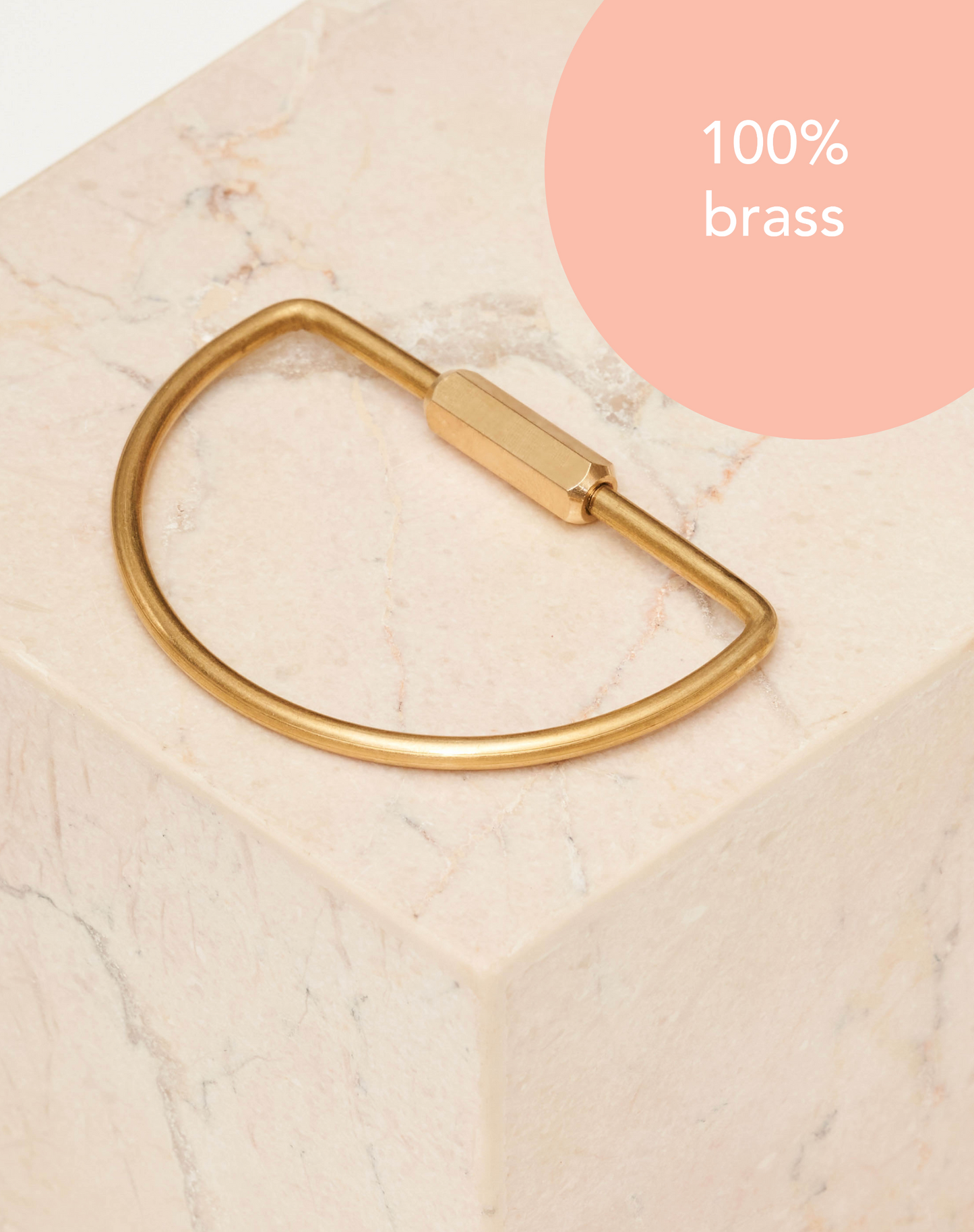 carabiner - special brass - halfmoon