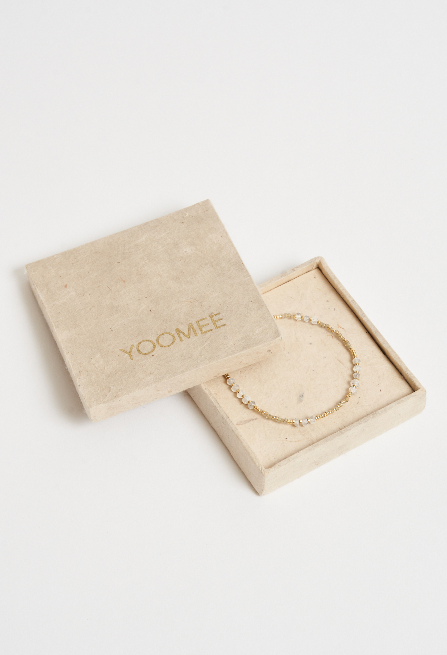 bracelet - DINA moonstone - mineral grey