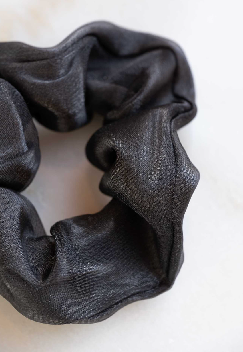 scrunchie - MEDINA glossy - black