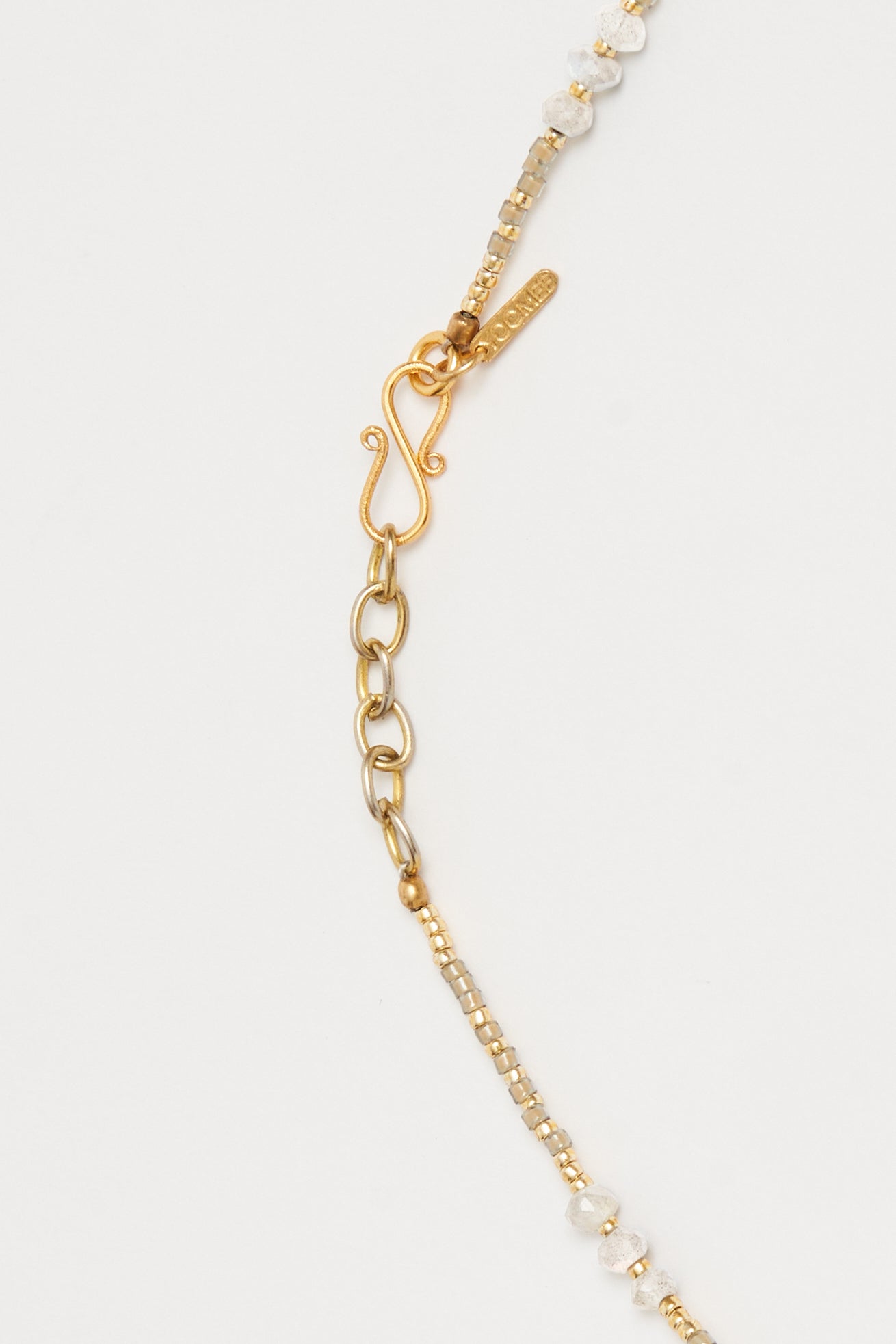 necklace - DINA moonstone - mineral grey