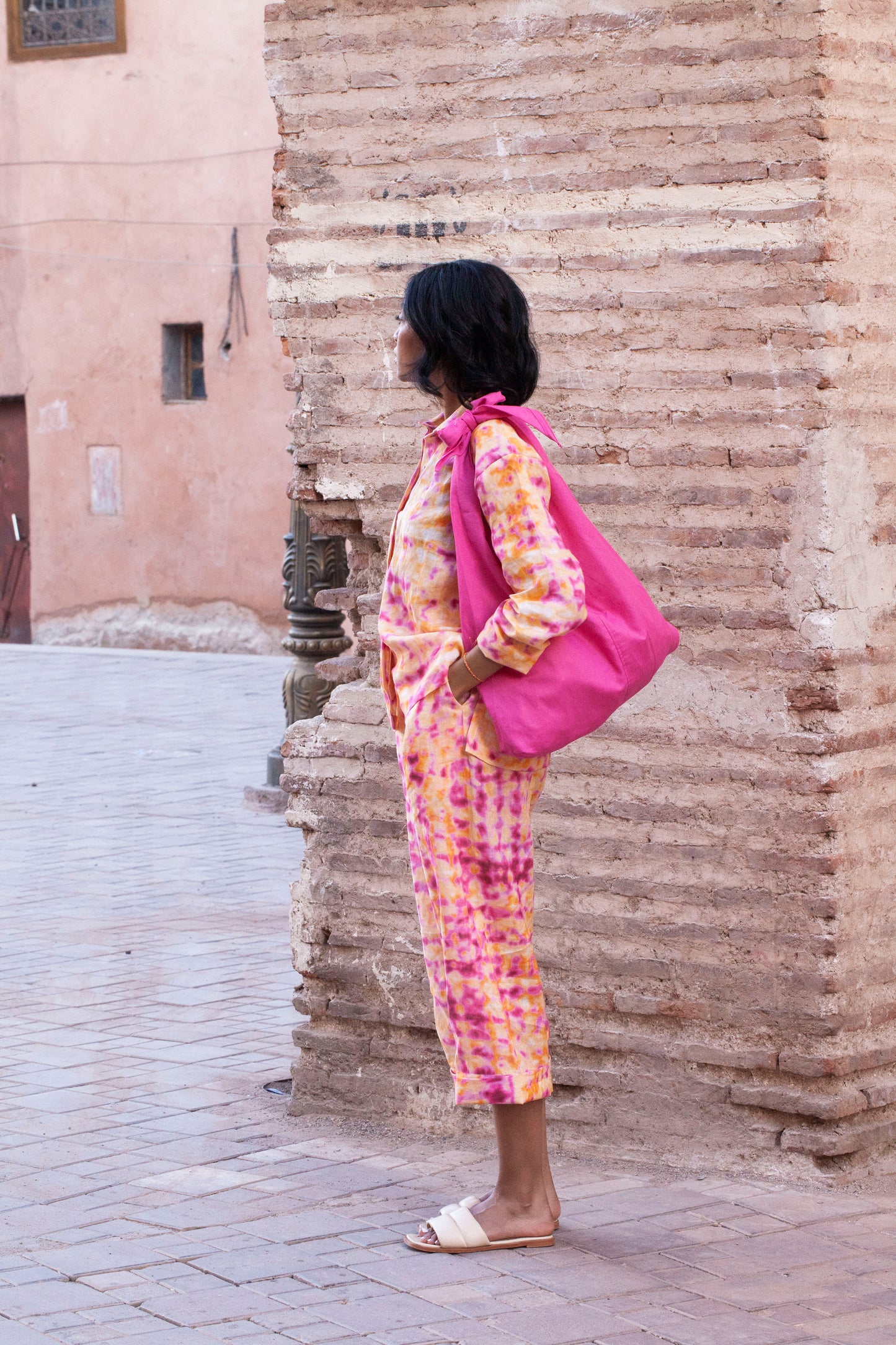 linen pants - LUISA - acid