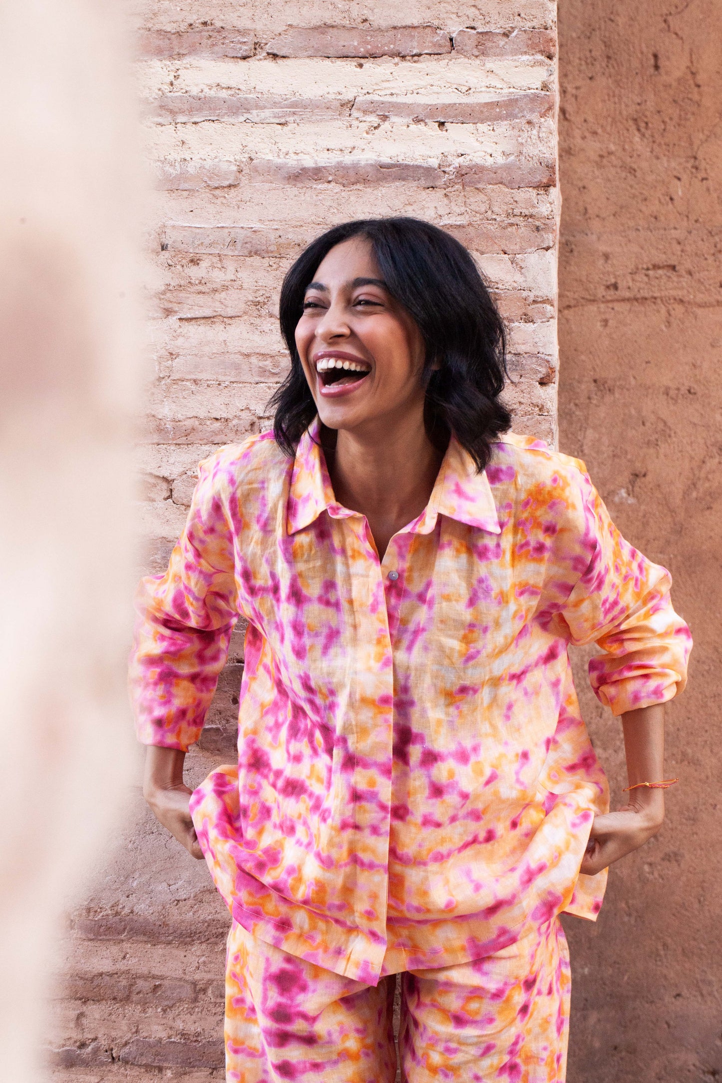 linen shirt - MARA - acid