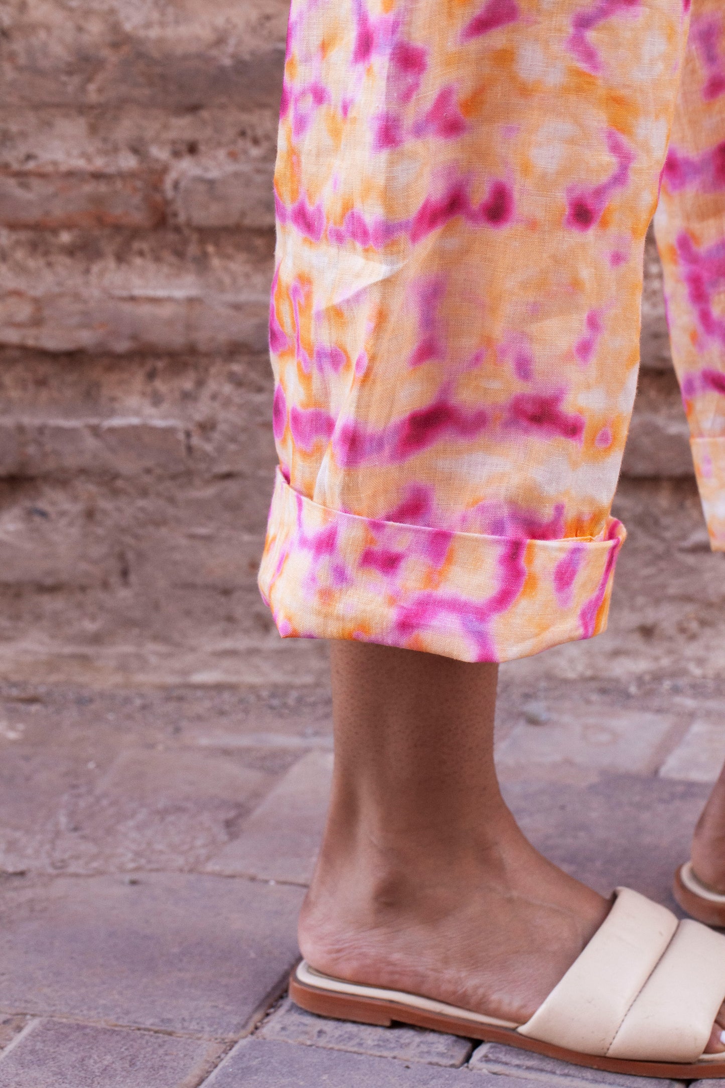linen pants - LUISA - acid