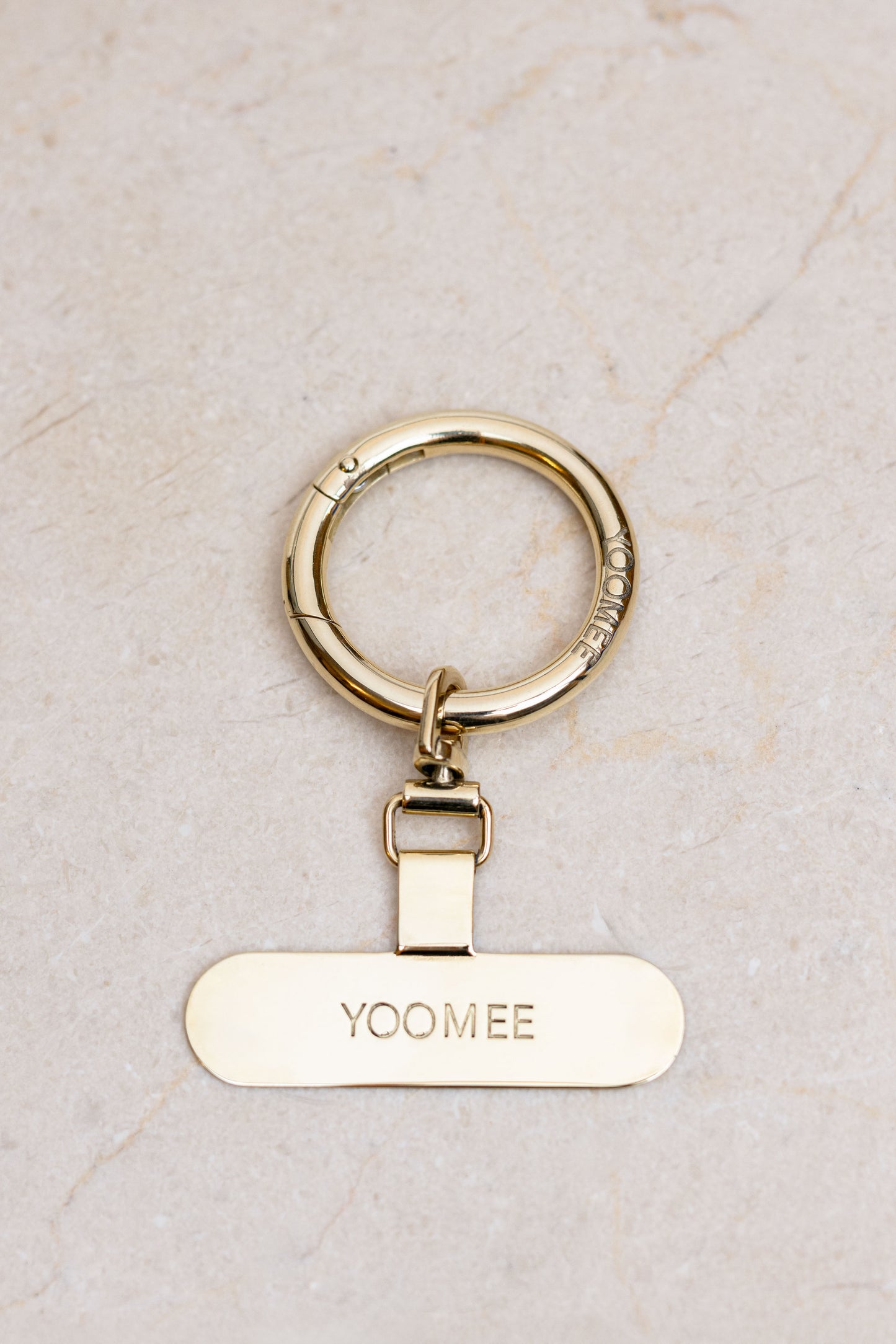 set - phone clip & classic carabiner - gold