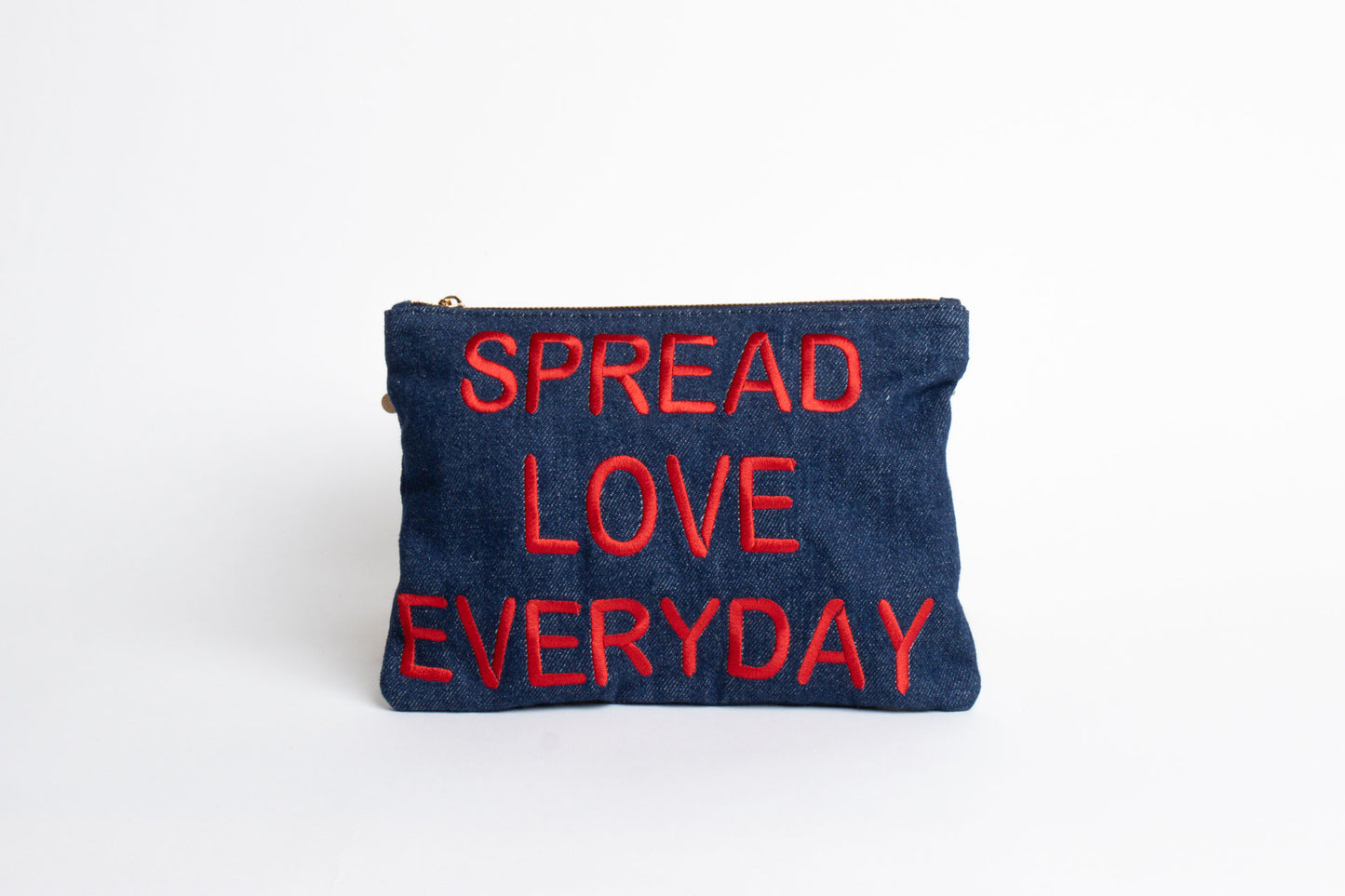 mini pouch - MOUHIM denim - spread love everyday