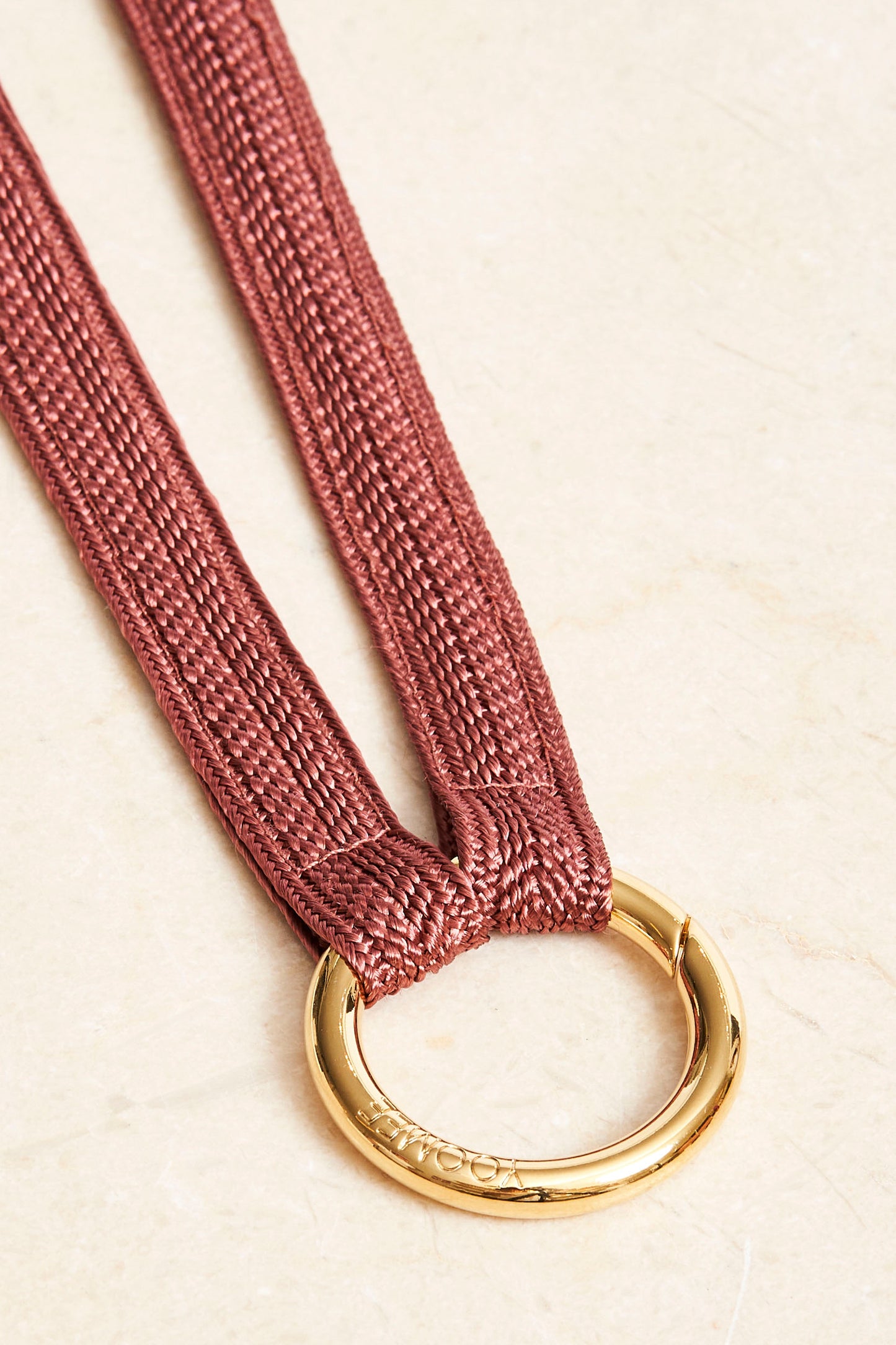 keychain band - ZAHRA - red ochre
