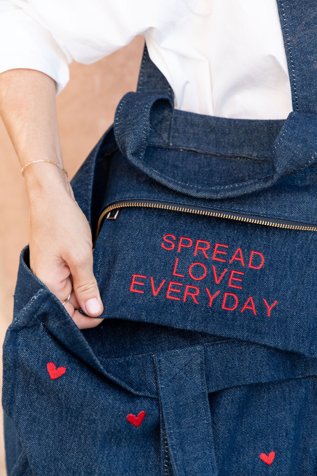 bag - SAFAR denim - hearts