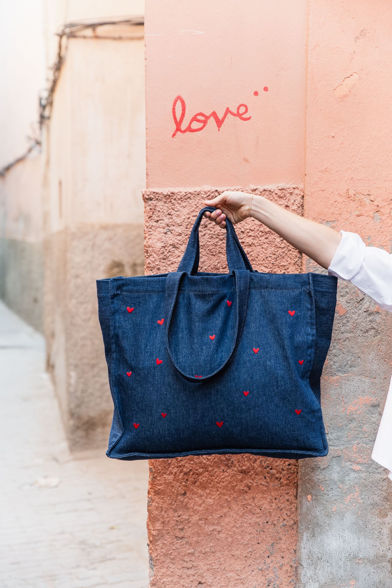 bag - SAFAR denim - hearts