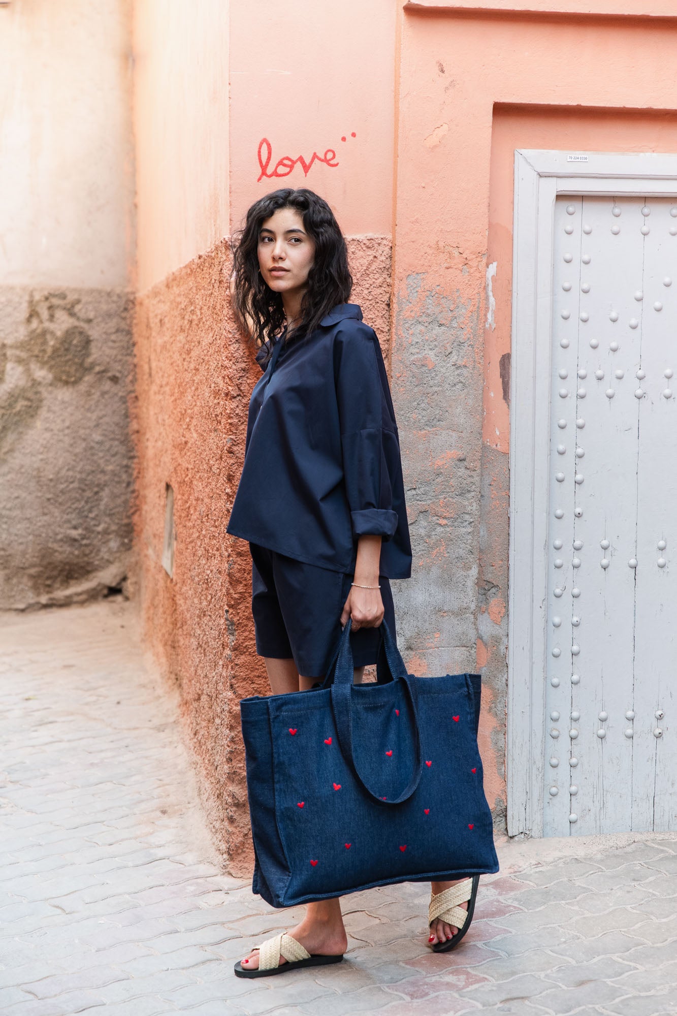 bag - SAFAR denim - hearts
