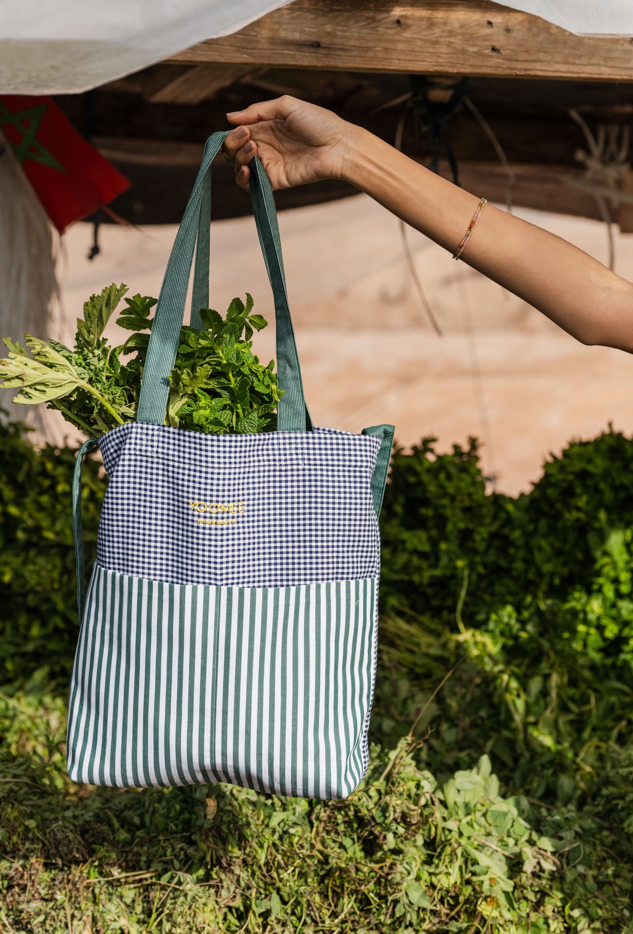 bag - SOUMIA - marine/green