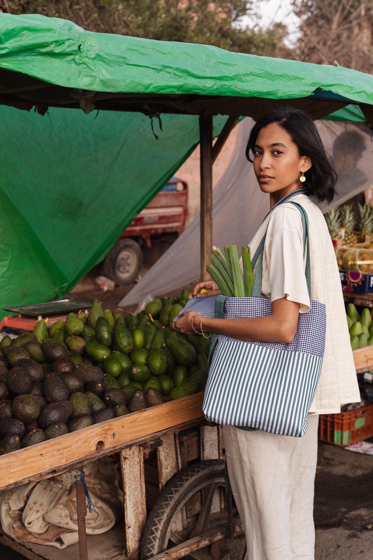 bag - SOUMIA - marine/green