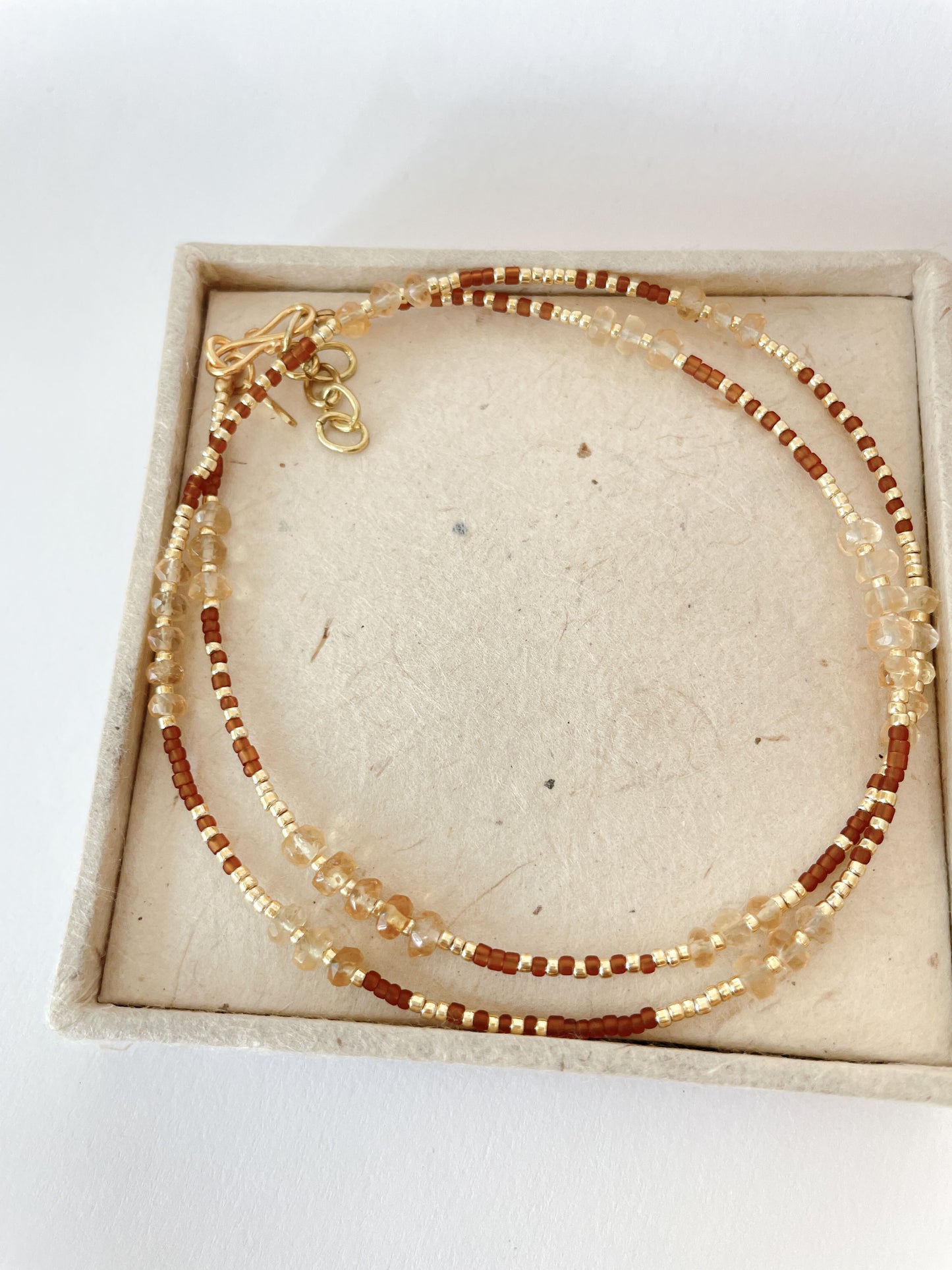 necklace - DINA citrin - amber