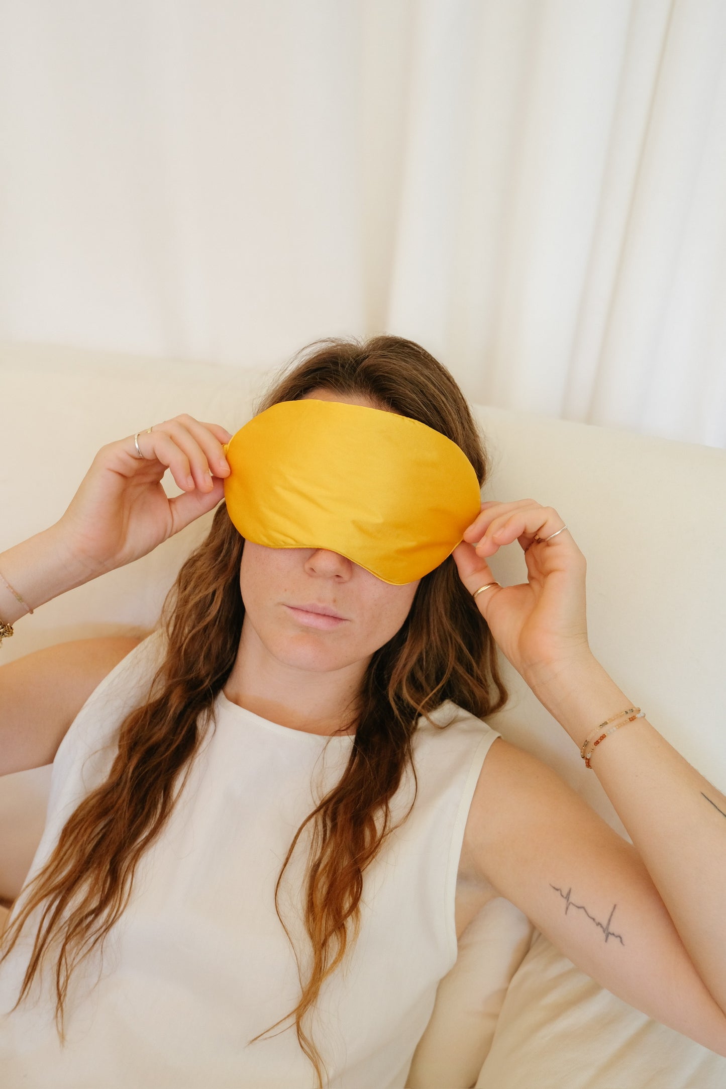 sleeping mask - NAAS - yellow/orange
