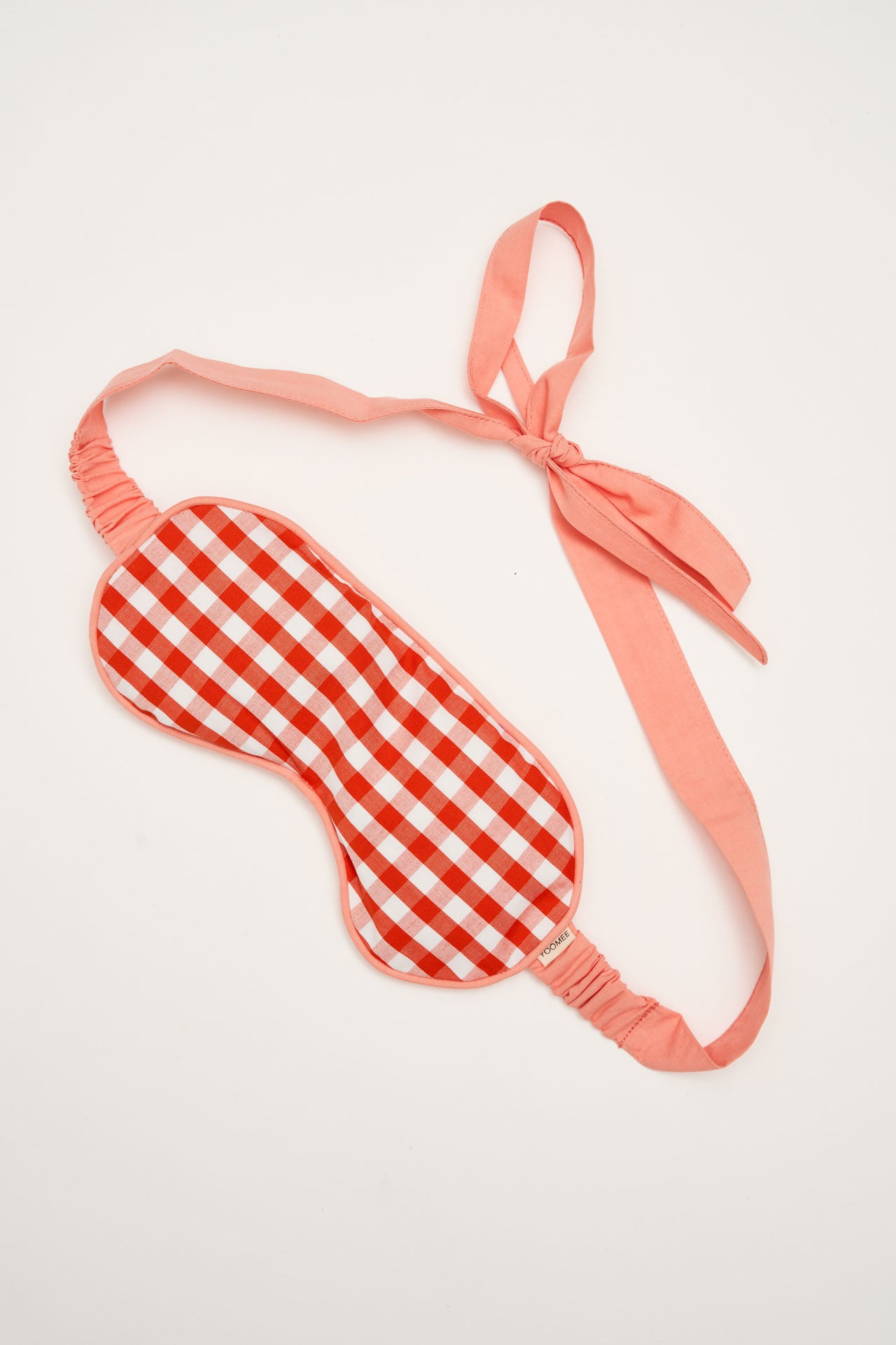 eye mask - RAHA - checked - orange/salmon