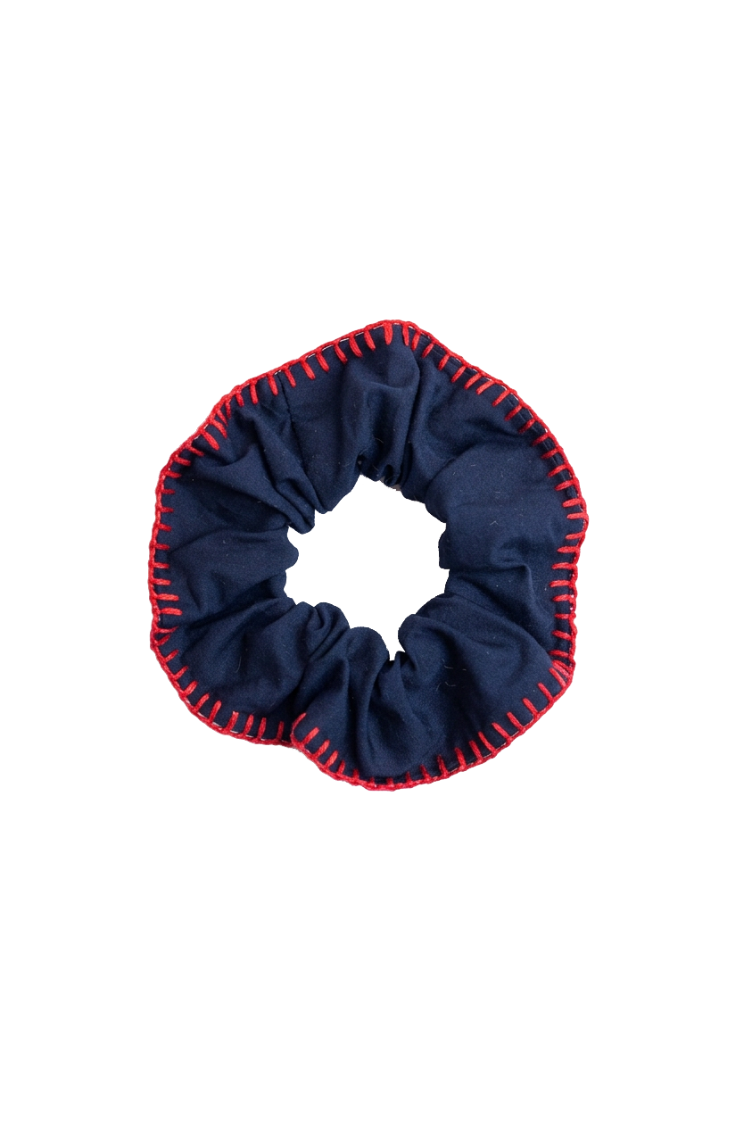 scrunchie - MEDINA cotton - marine/red hbik