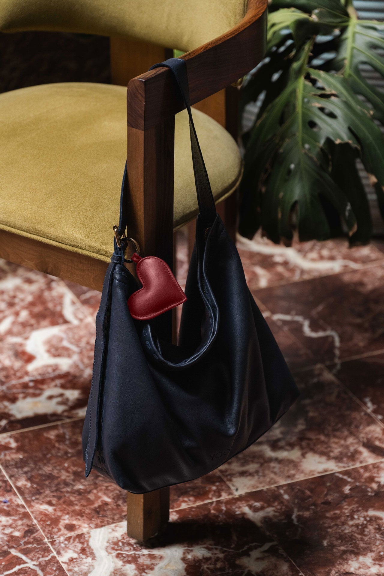 heart pendant - NAIMA - cherry red