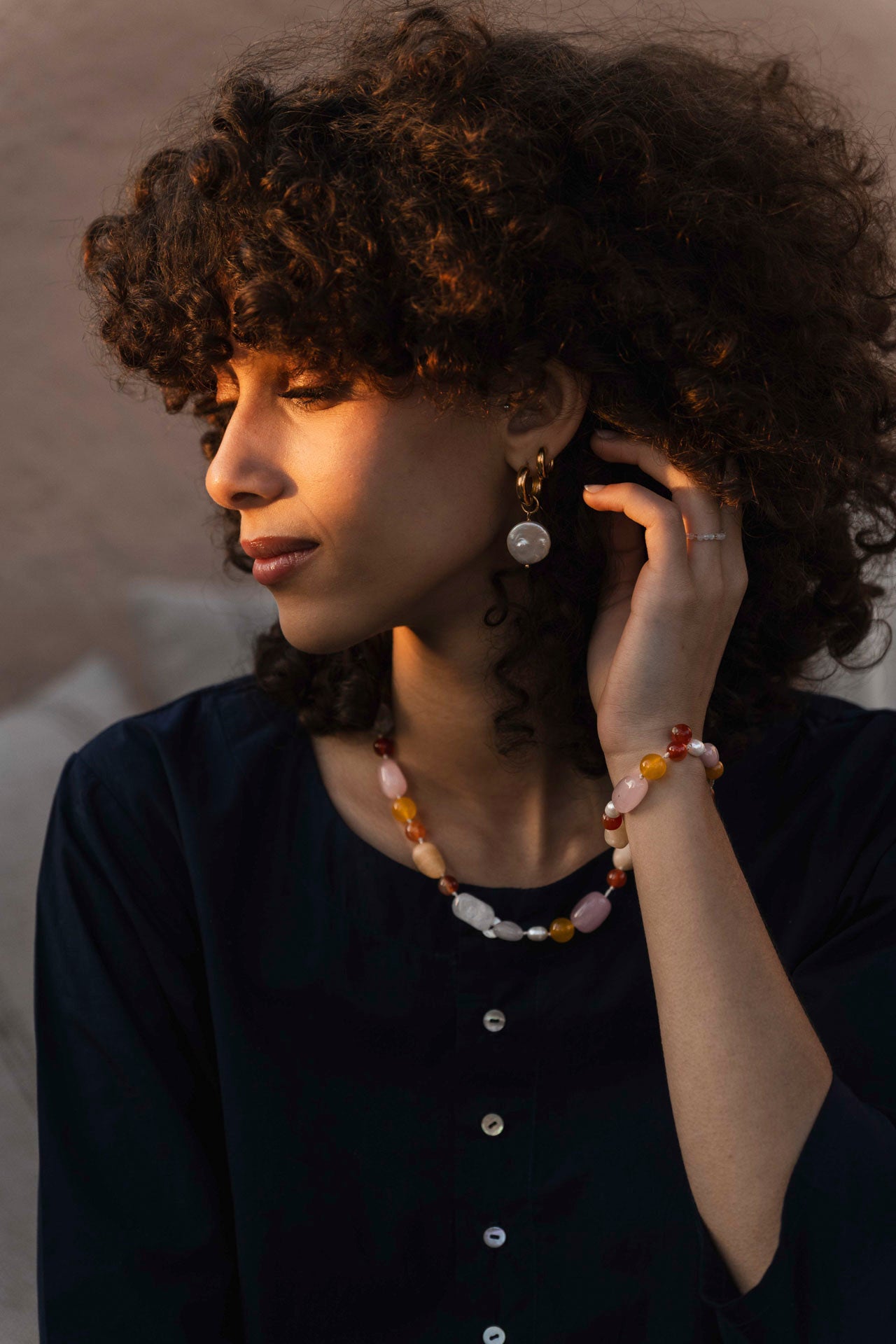 earrings - JAMILA - keshi pearl