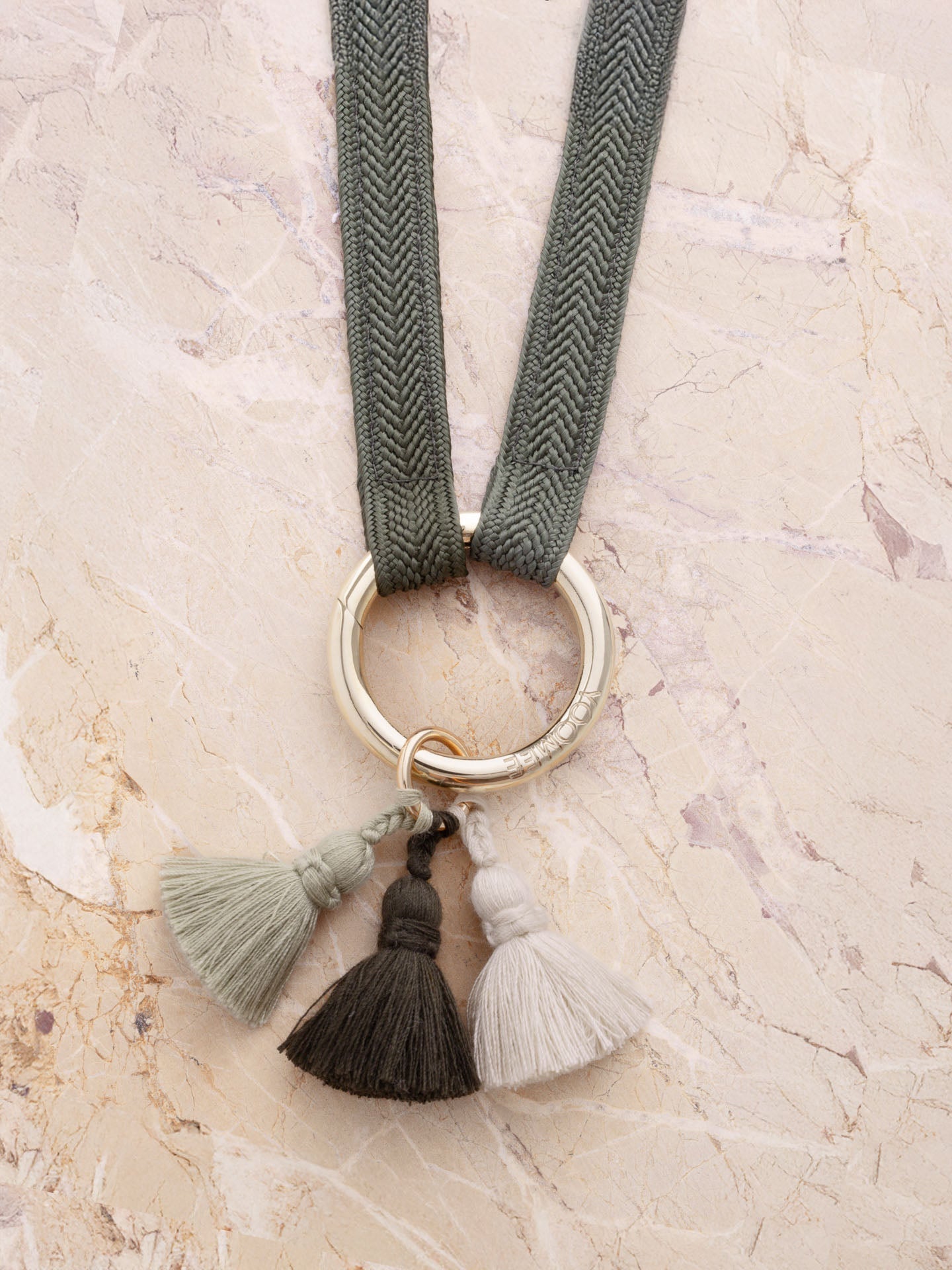 tassel trio - SHOUSHA - swamp, sage, ecru