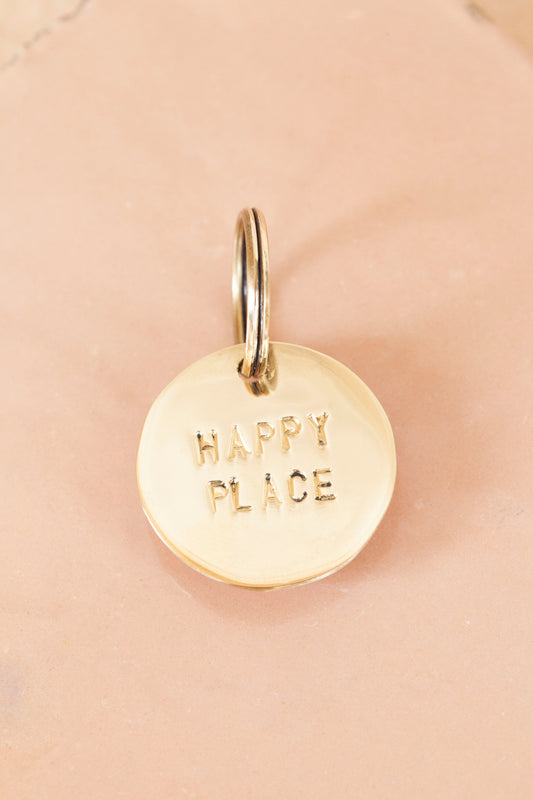 key tag - mini - happy place