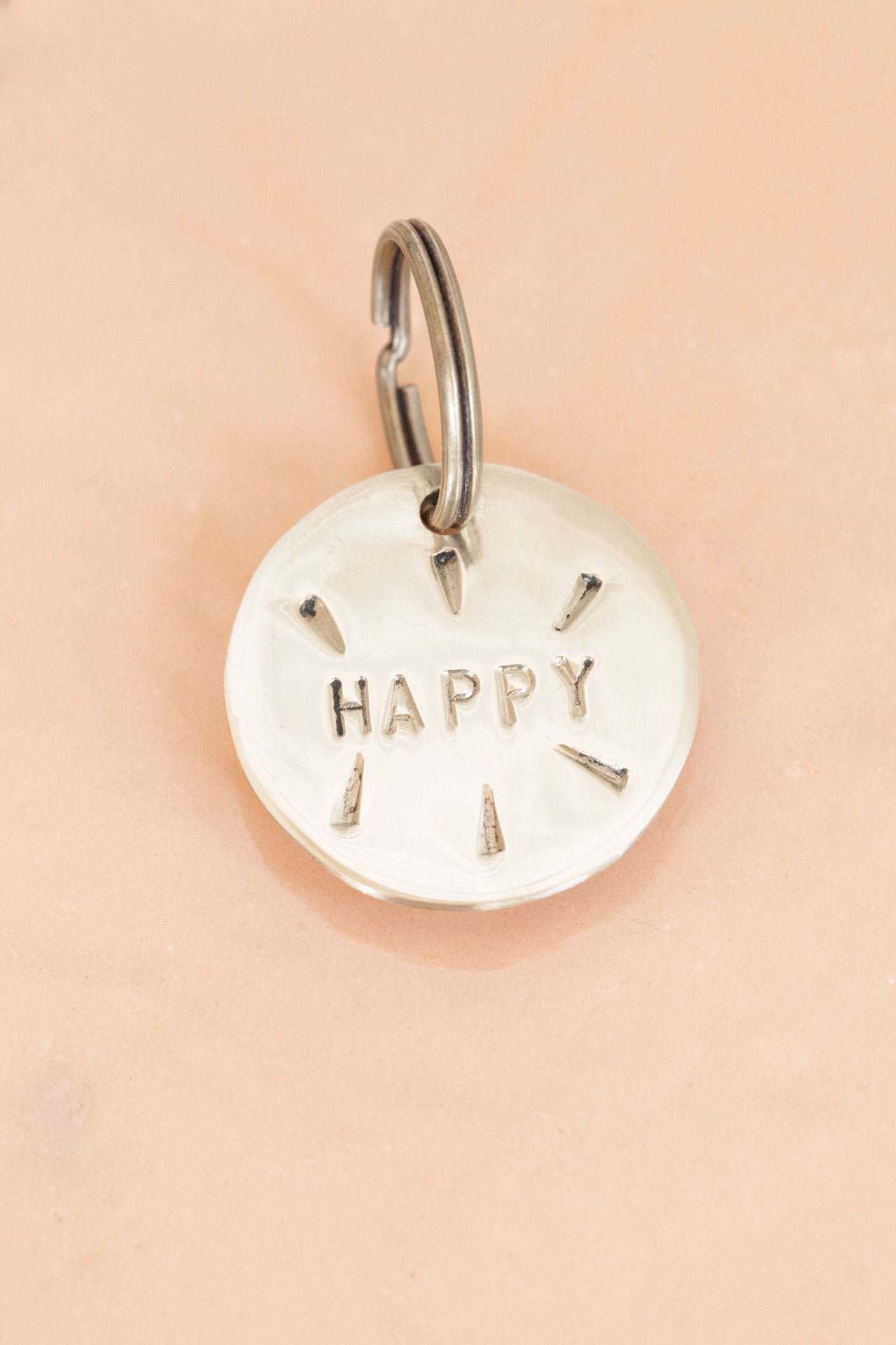 key tag - mini - happy
