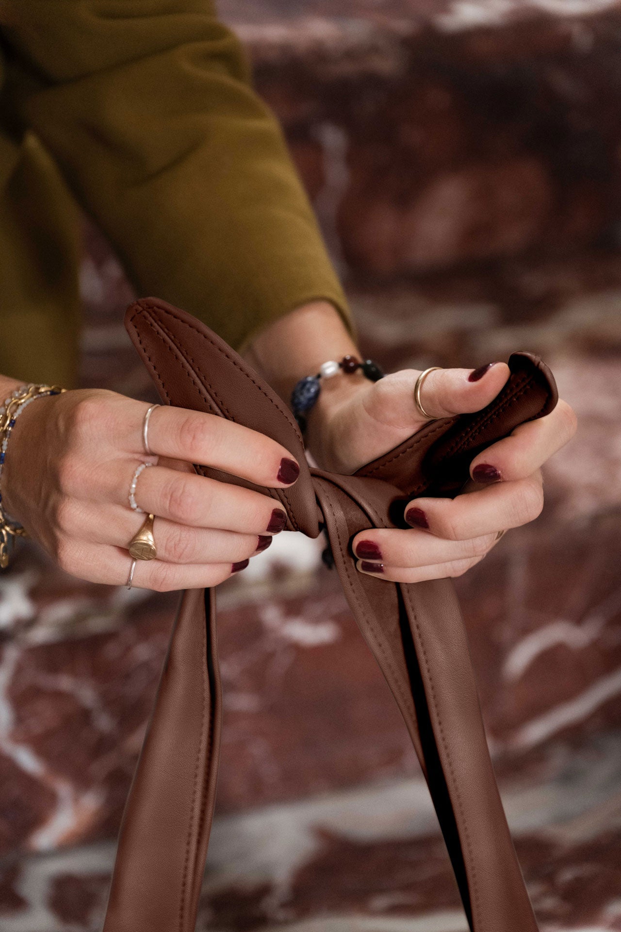 knot bag - NAIMA - mocca