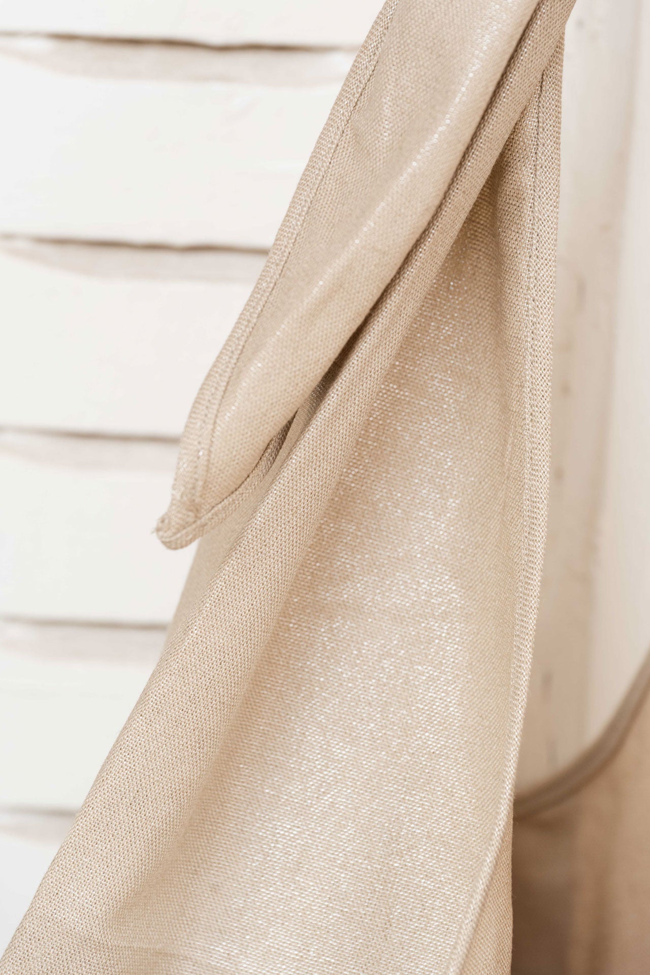 bag - LATIFA linen - creme metallic