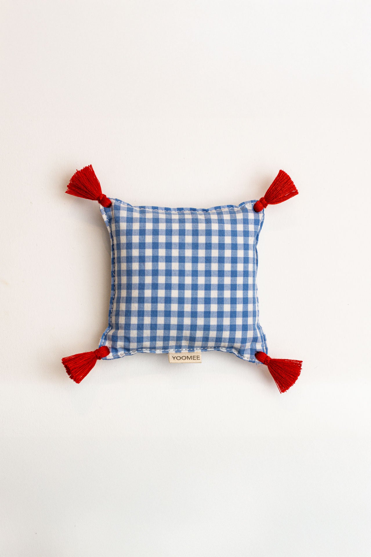 lavender bag - ZAKIA checked - blue/white