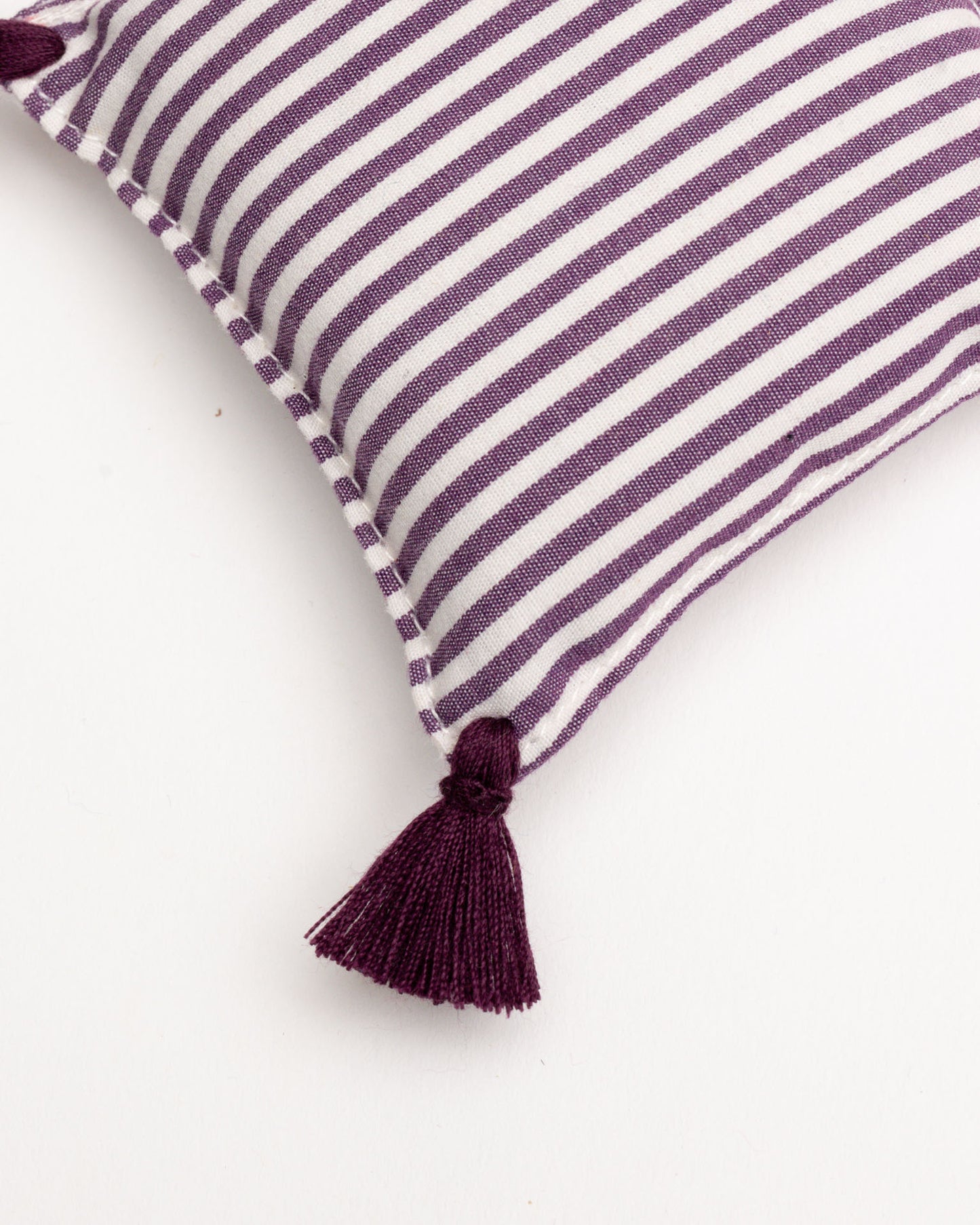 lavender bag - ZAKIA stripes - bordeaux/white