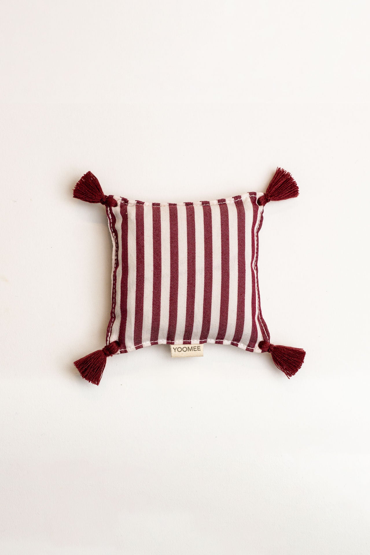 lavender bag - ZAKIA stripes - dark red/white