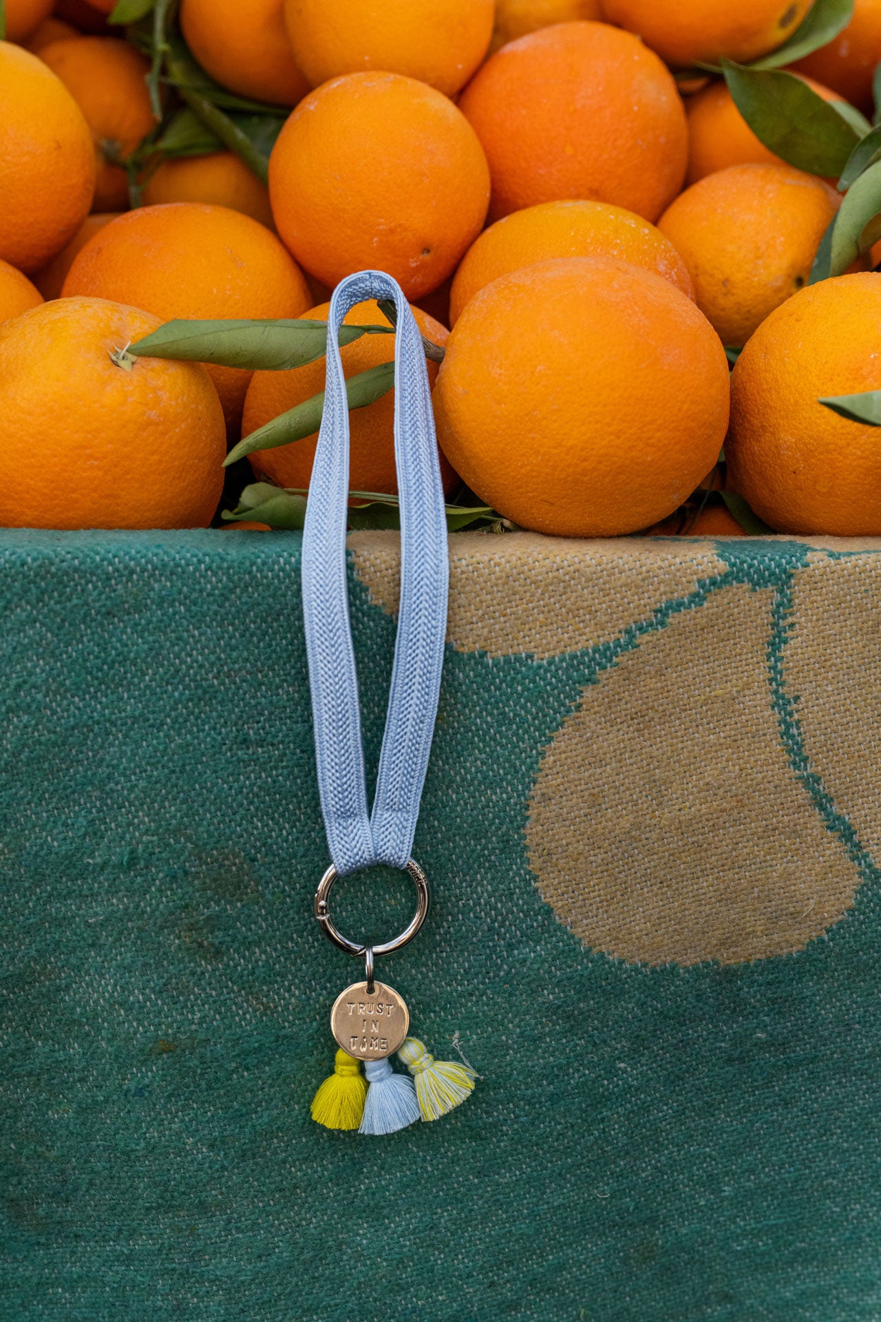 keychain band - ZAHRA mini - aquamarine