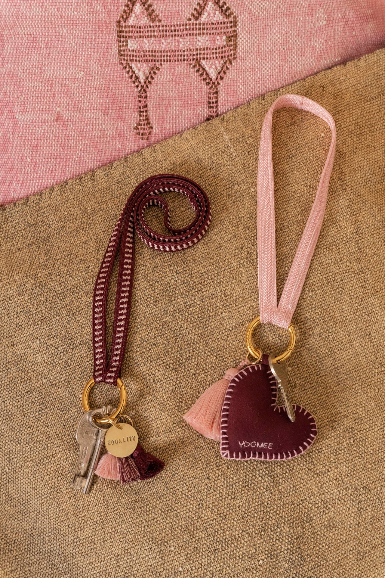 tassel trio - SHOUSHA - rose, bordeaux, cherry blossom