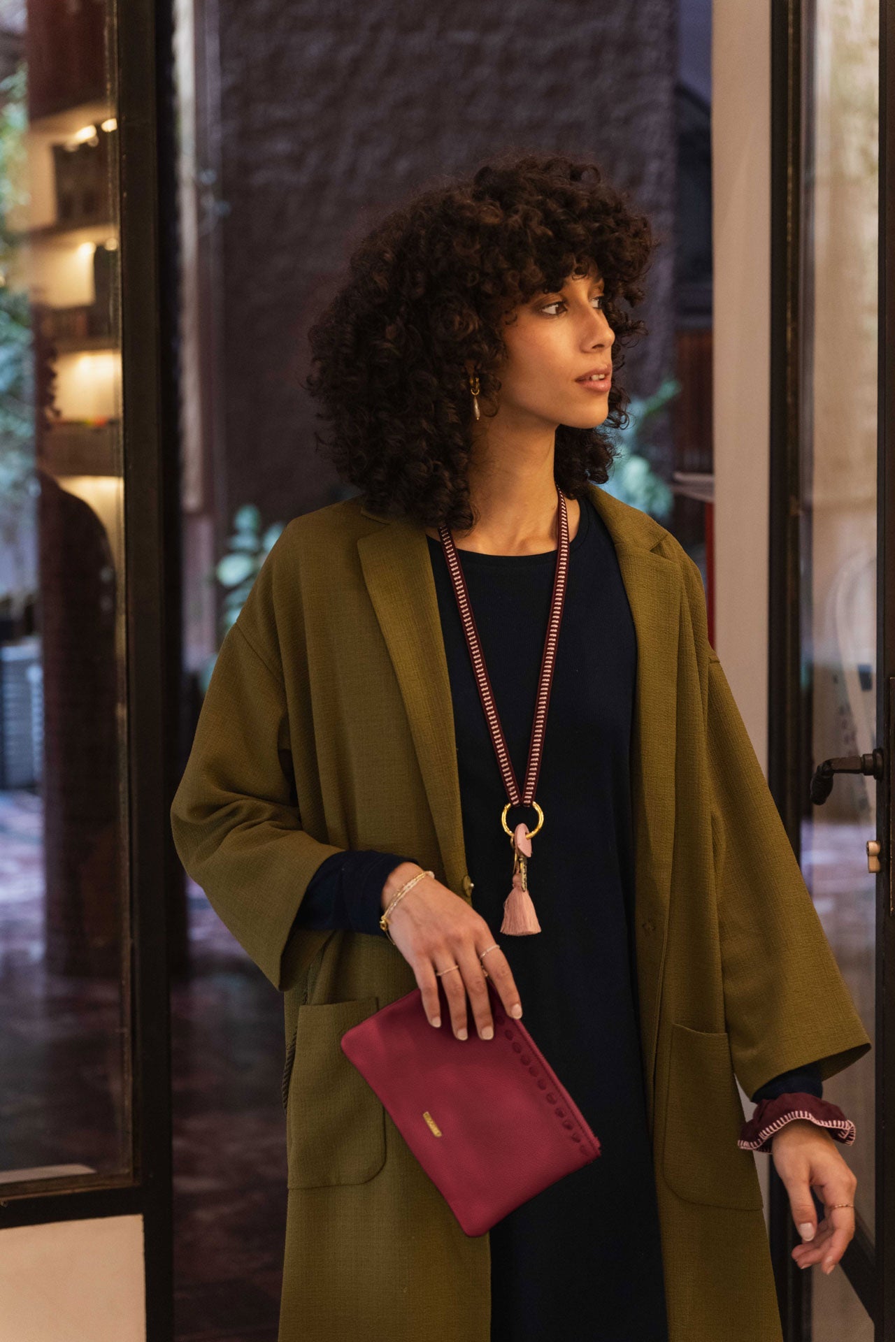 mini pouch - NAIMA - cherry red