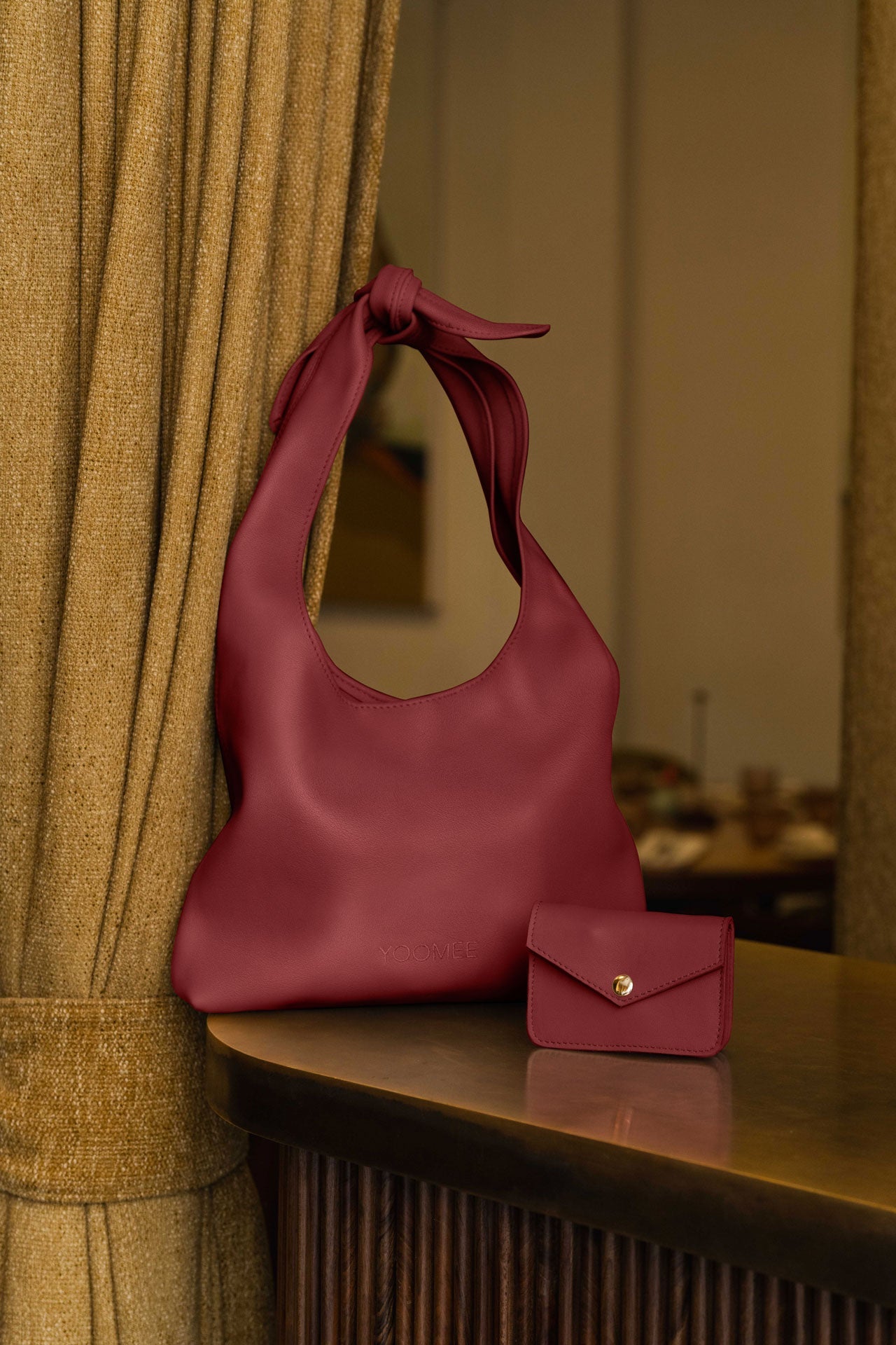 mini wallet - NAIMA - cherry red