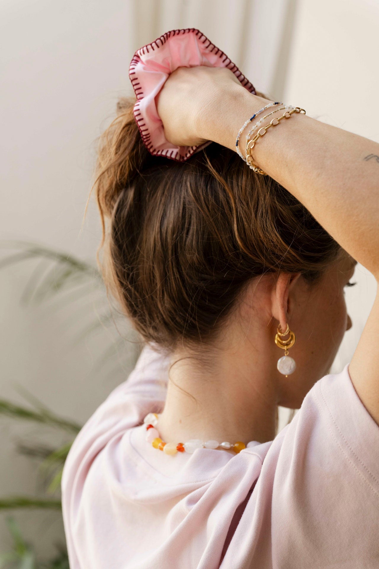 scrunchie - MEDINA cotton - rose hbik
