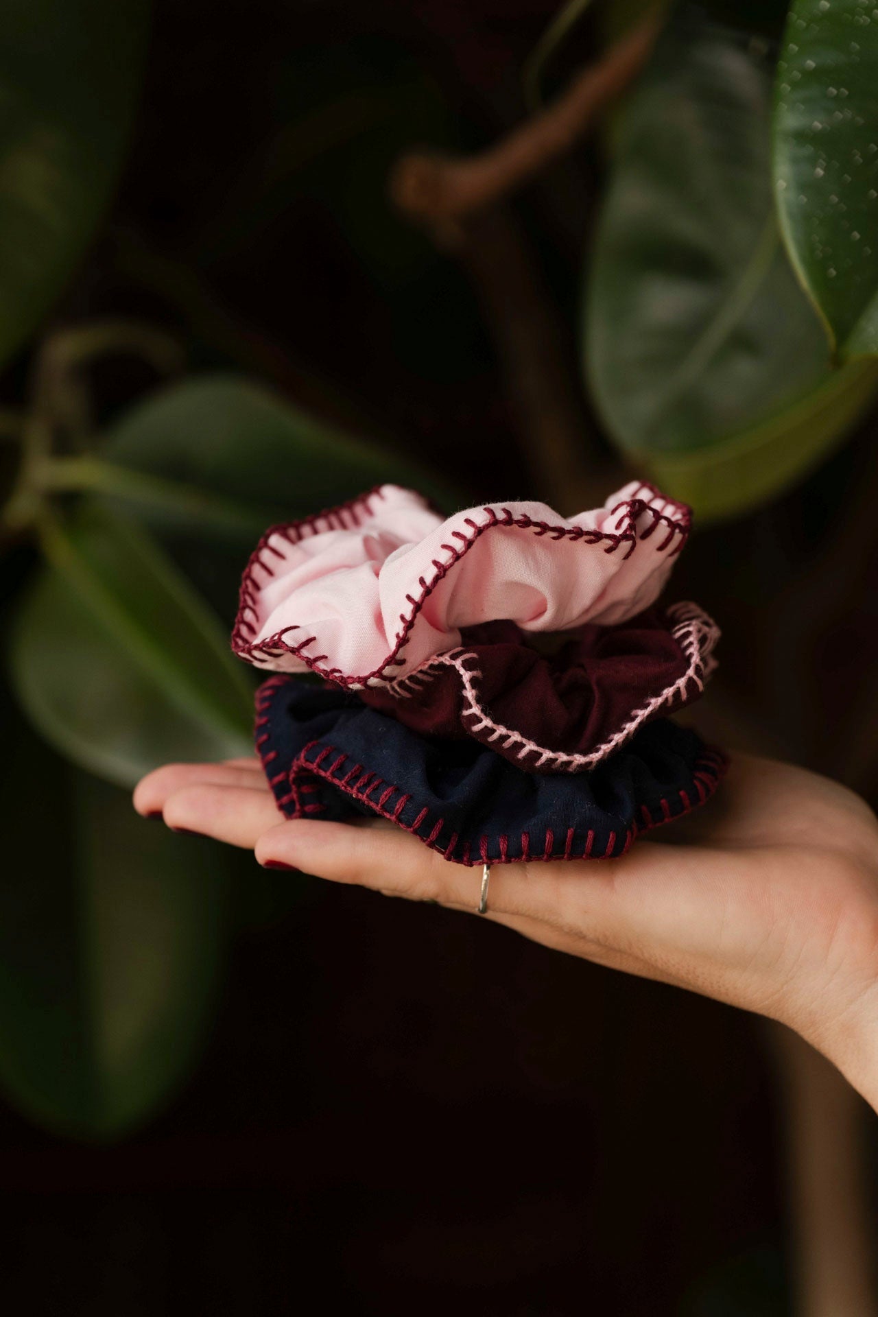 scrunchie - MEDINA cotton - marine hbik