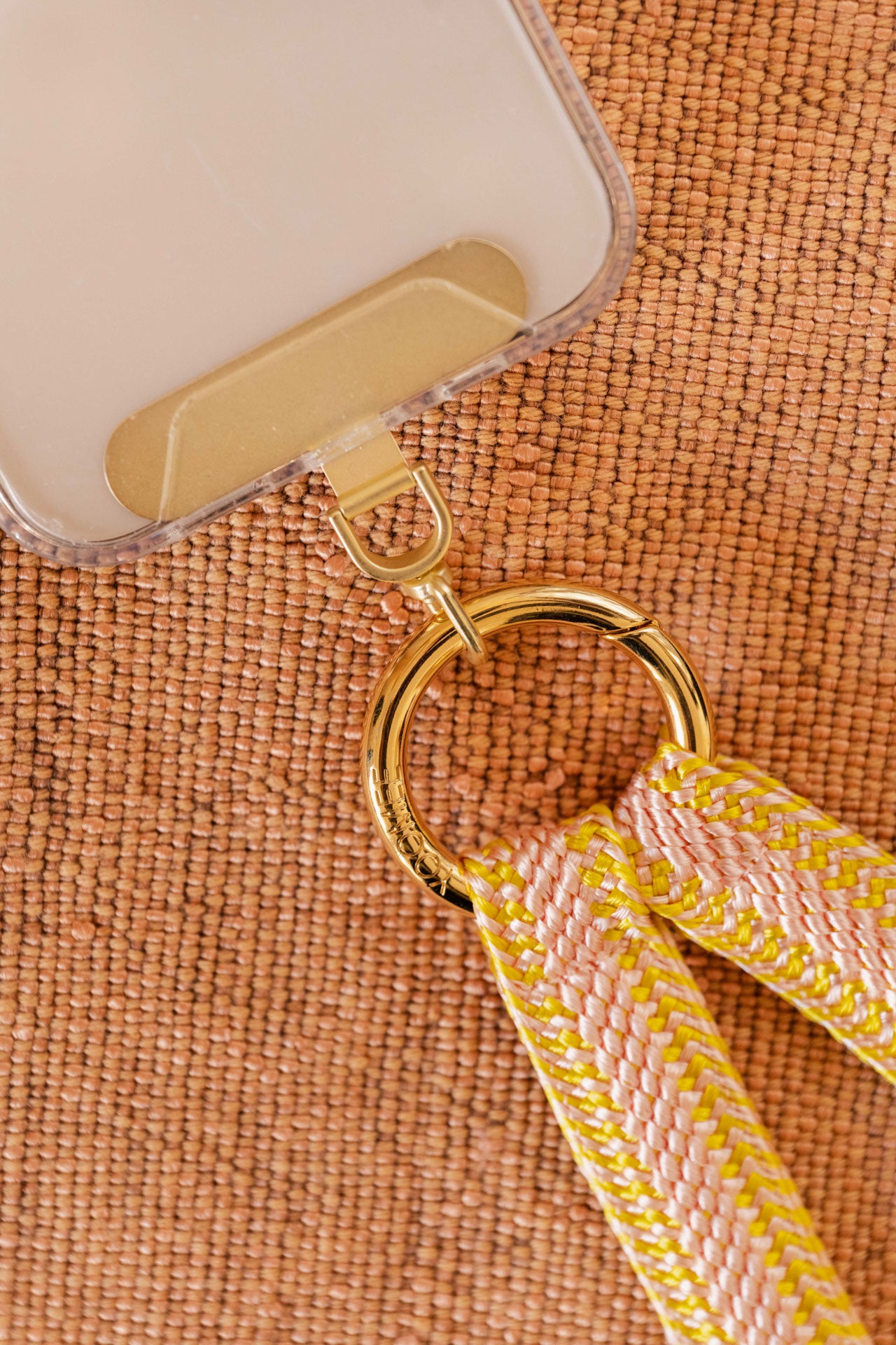 set - phone clip & classic carabiner - gold