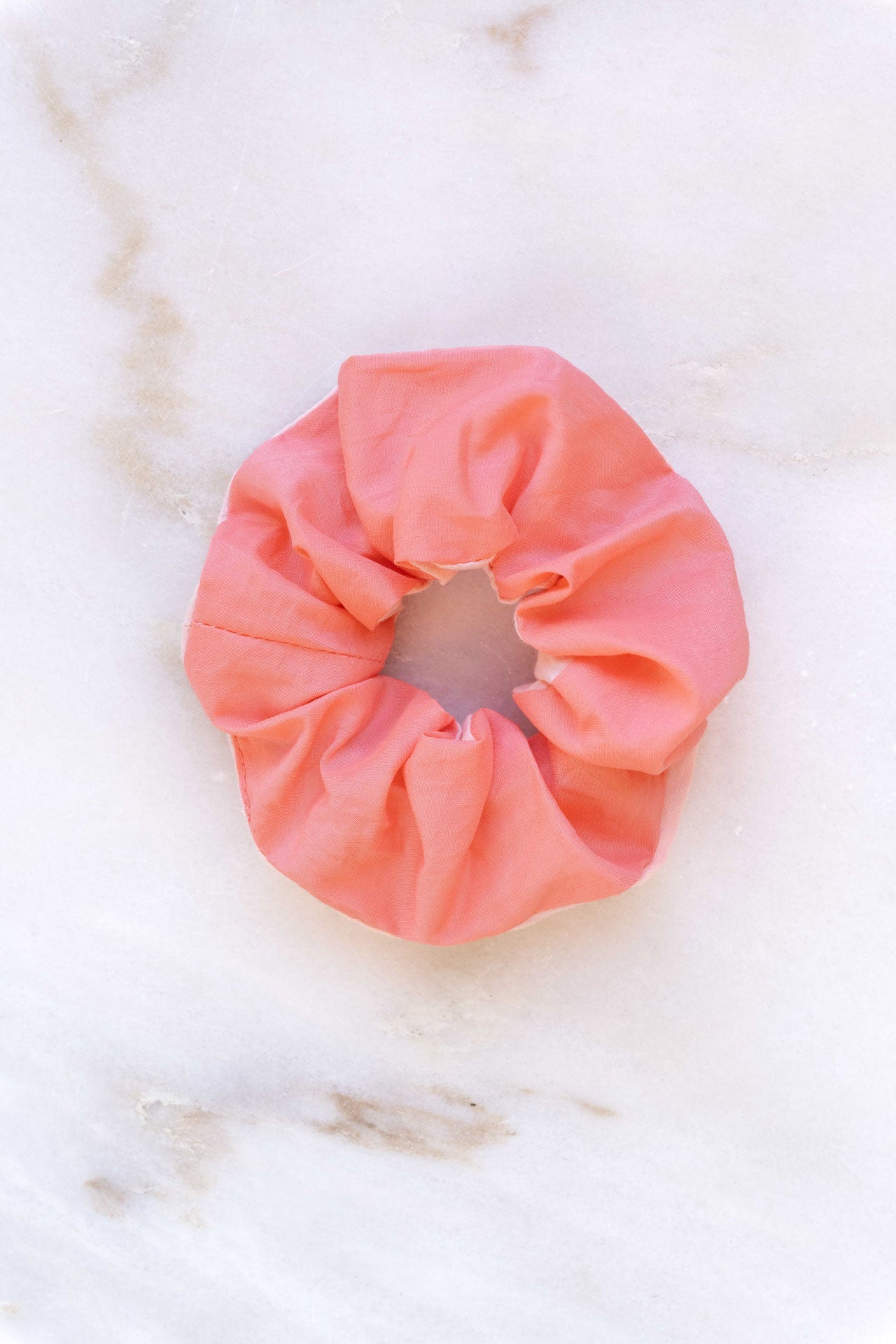 scrunchie - MEDINA cotton - coral/rose
