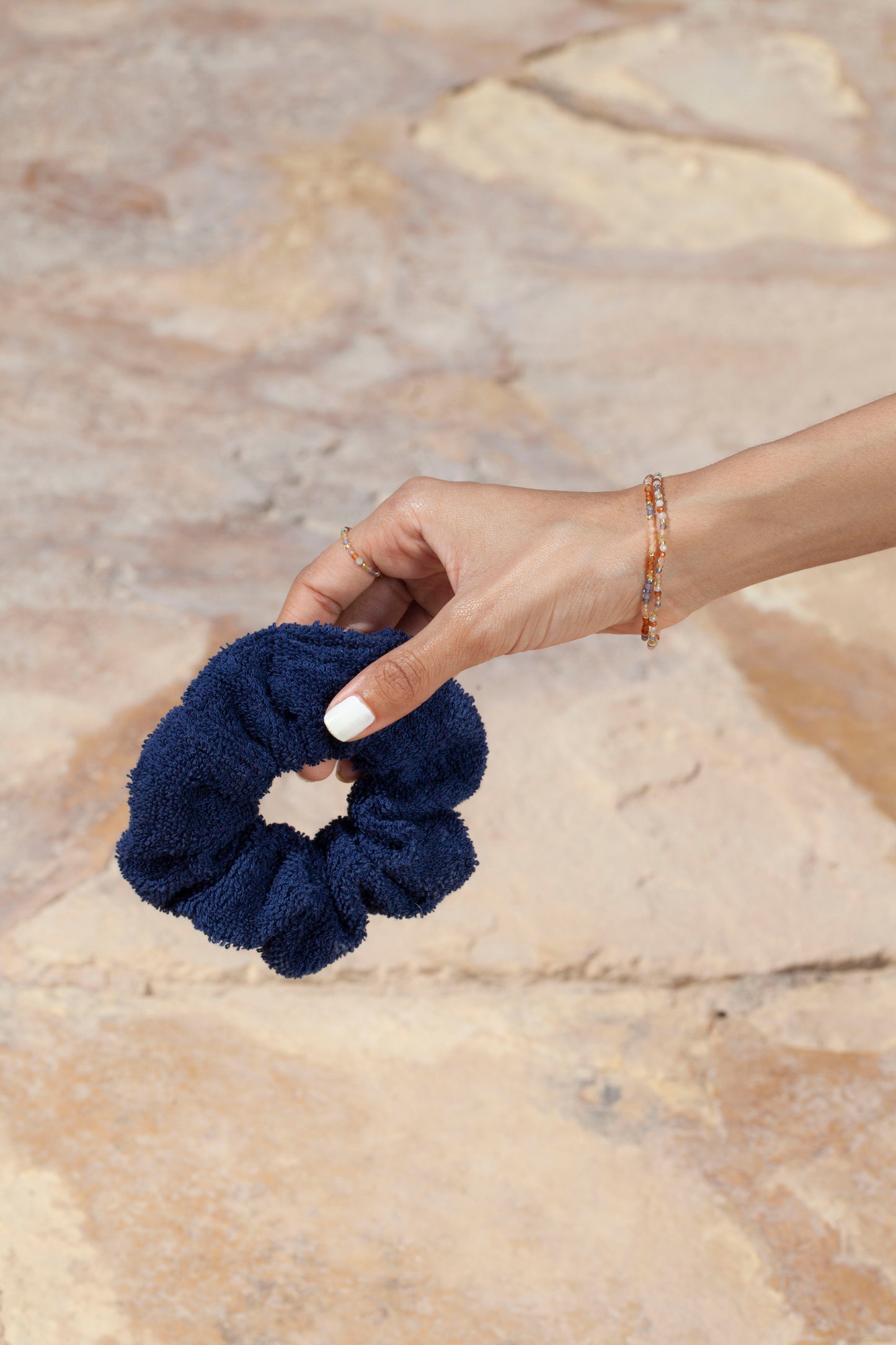 scrunchie - MEDINA terry - marine blue - sale