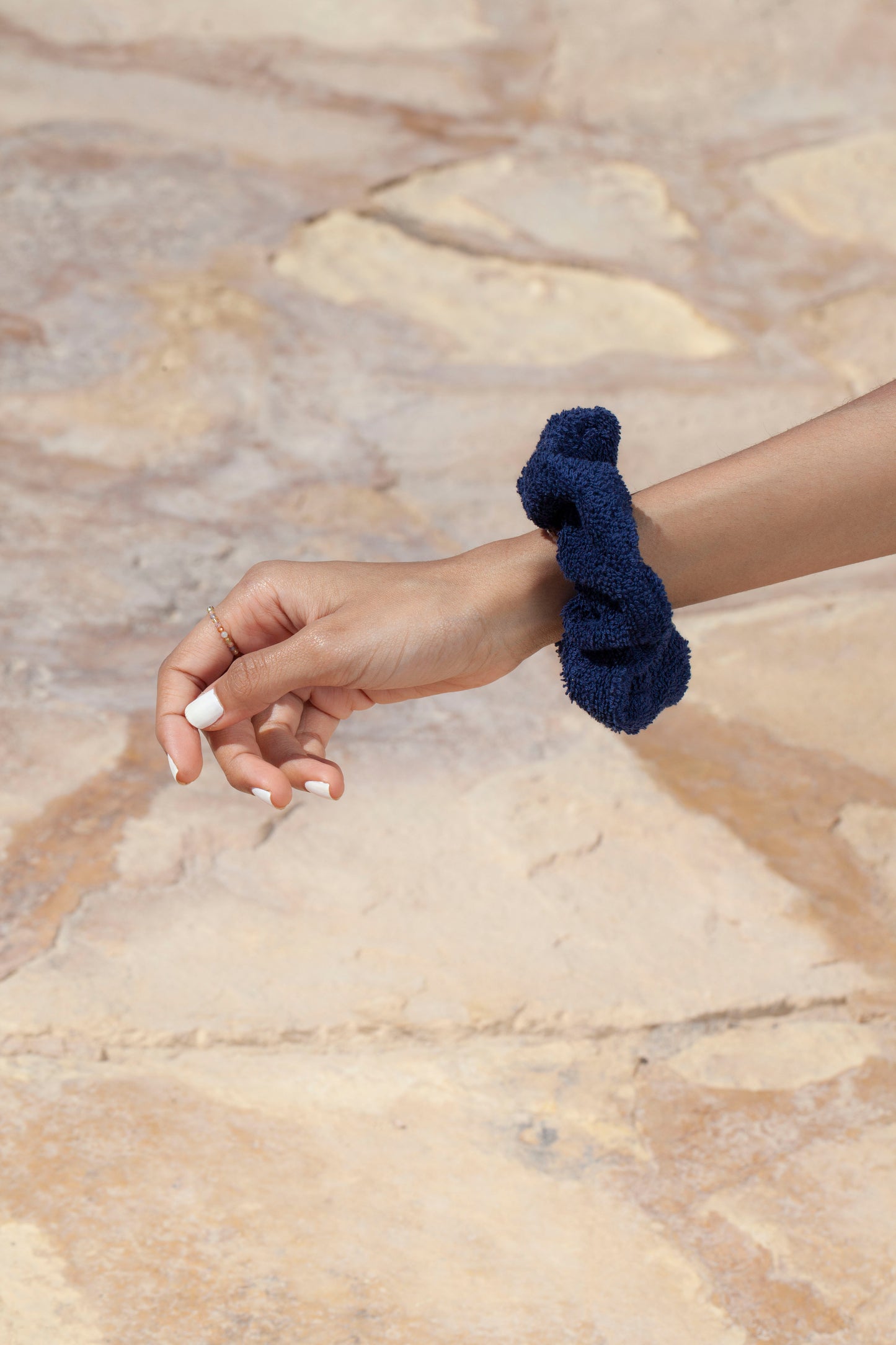 scrunchie - MEDINA terry - marine blue - sale