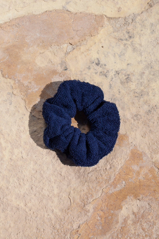 scrunchie - MEDINA terry - marine blue