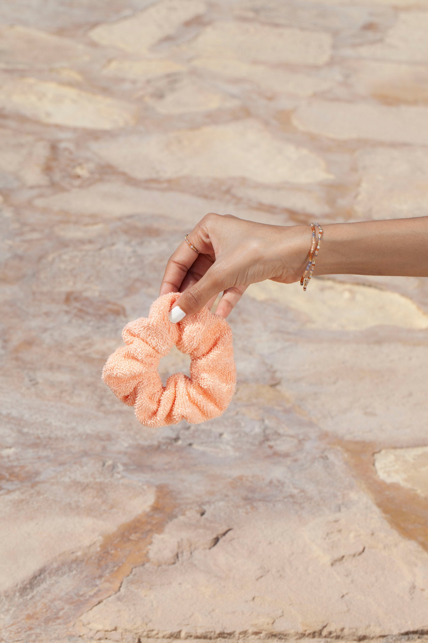 scrunchie - MEDINA terry - peach - sale