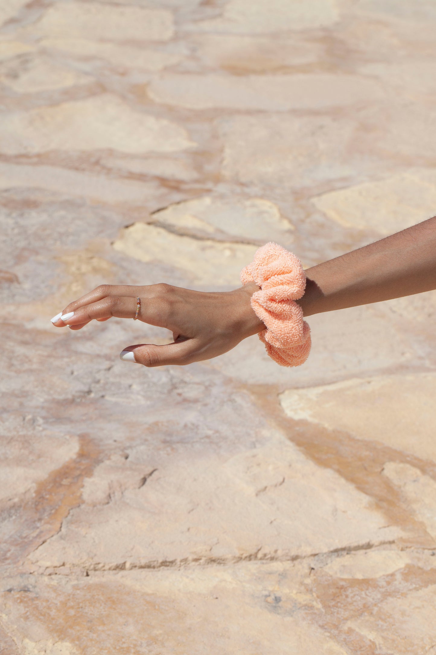 scrunchie - MEDINA terry - peach - sale