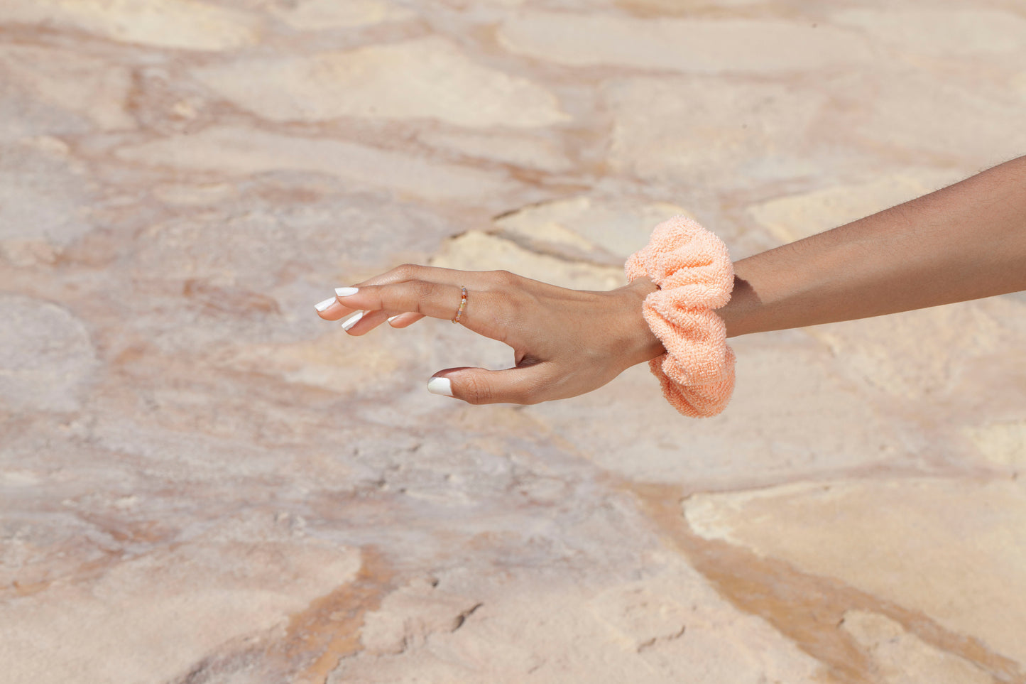 scrunchie - MEDINA terry - peach - sale