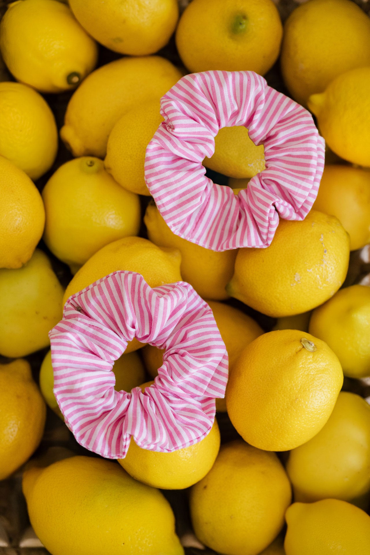 scrunchie - MEDINA cotton - stripes pink